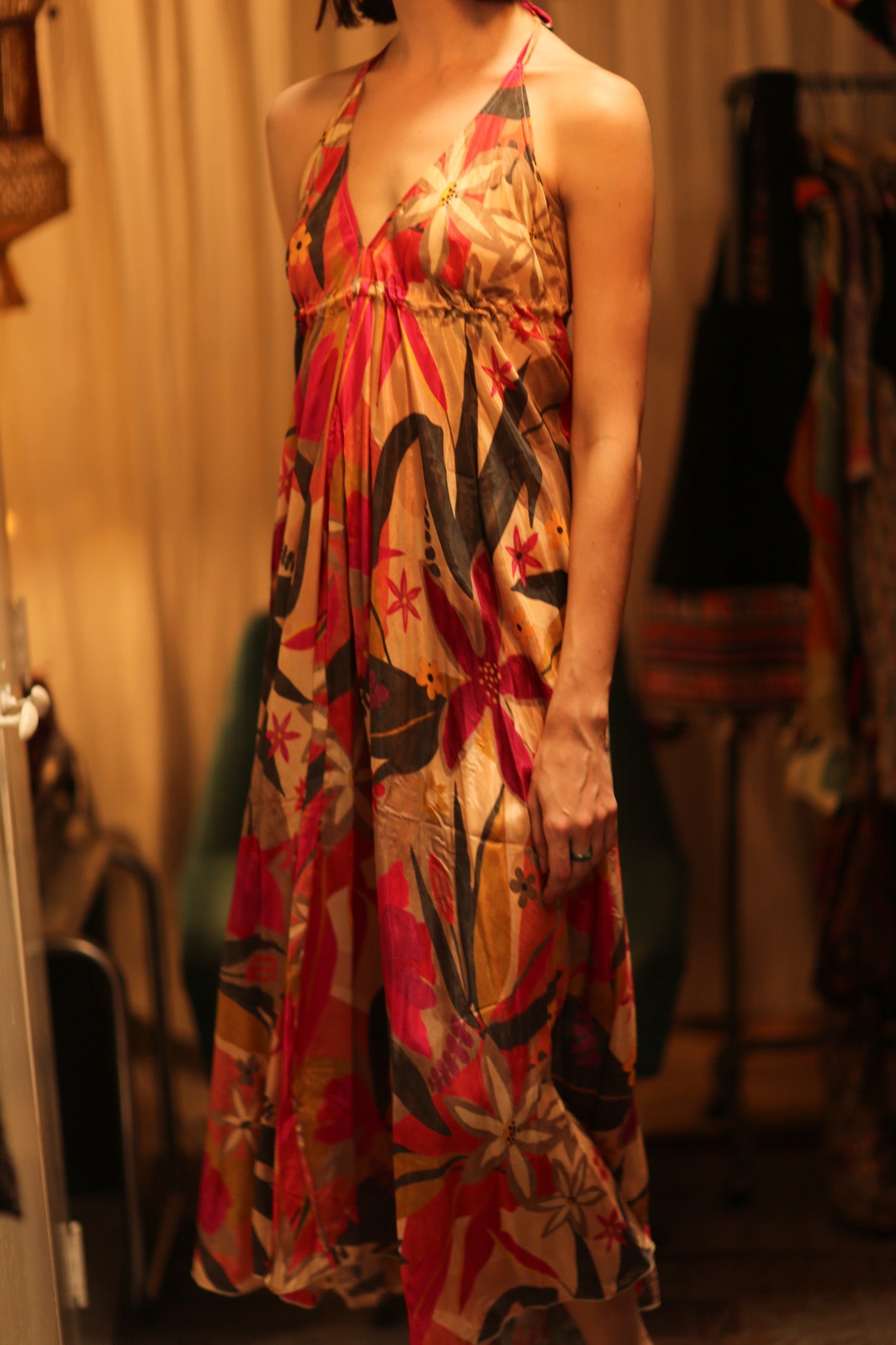 SILK DRESS HANNAH SUMMER NIGHTS - BANGKOK TAILOR CLOTHING STORE - HANDMADE CLOTHING