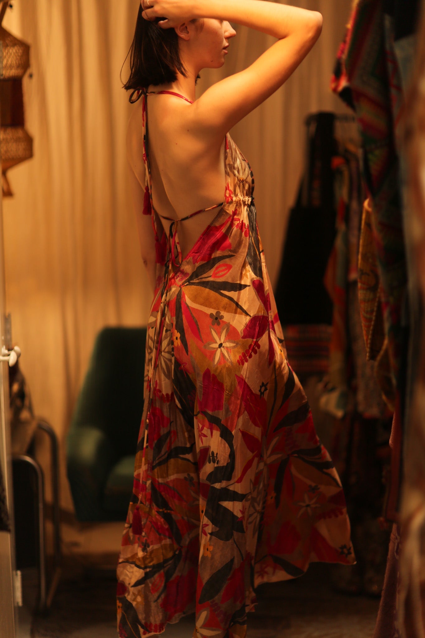 SILK DRESS HANNAH SUMMER NIGHTS - BANGKOK TAILOR CLOTHING STORE - HANDMADE CLOTHING