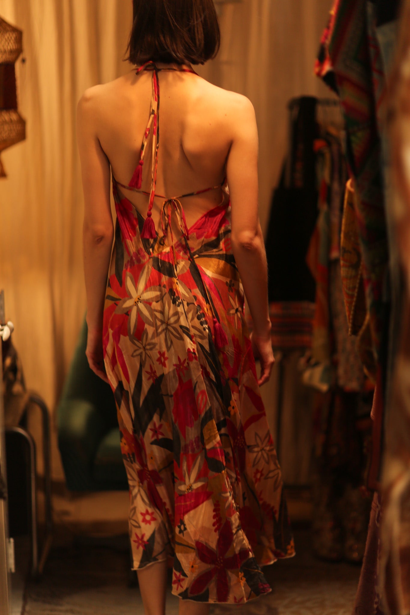 SILK DRESS HANNAH SUMMER NIGHTS - BANGKOK TAILOR CLOTHING STORE - HANDMADE CLOTHING