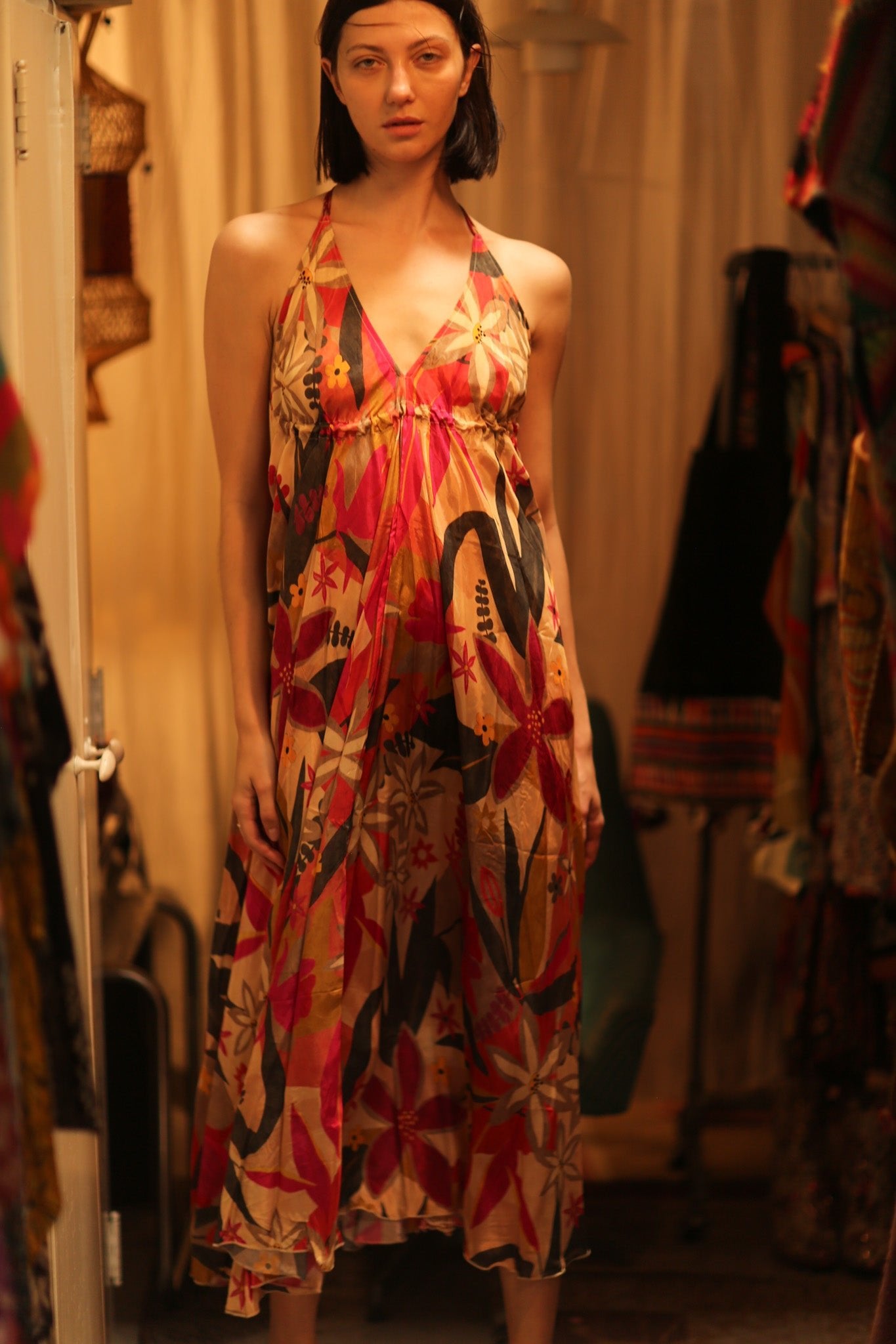SILK DRESS HANNAH SUMMER NIGHTS - BANGKOK TAILOR CLOTHING STORE - HANDMADE CLOTHING