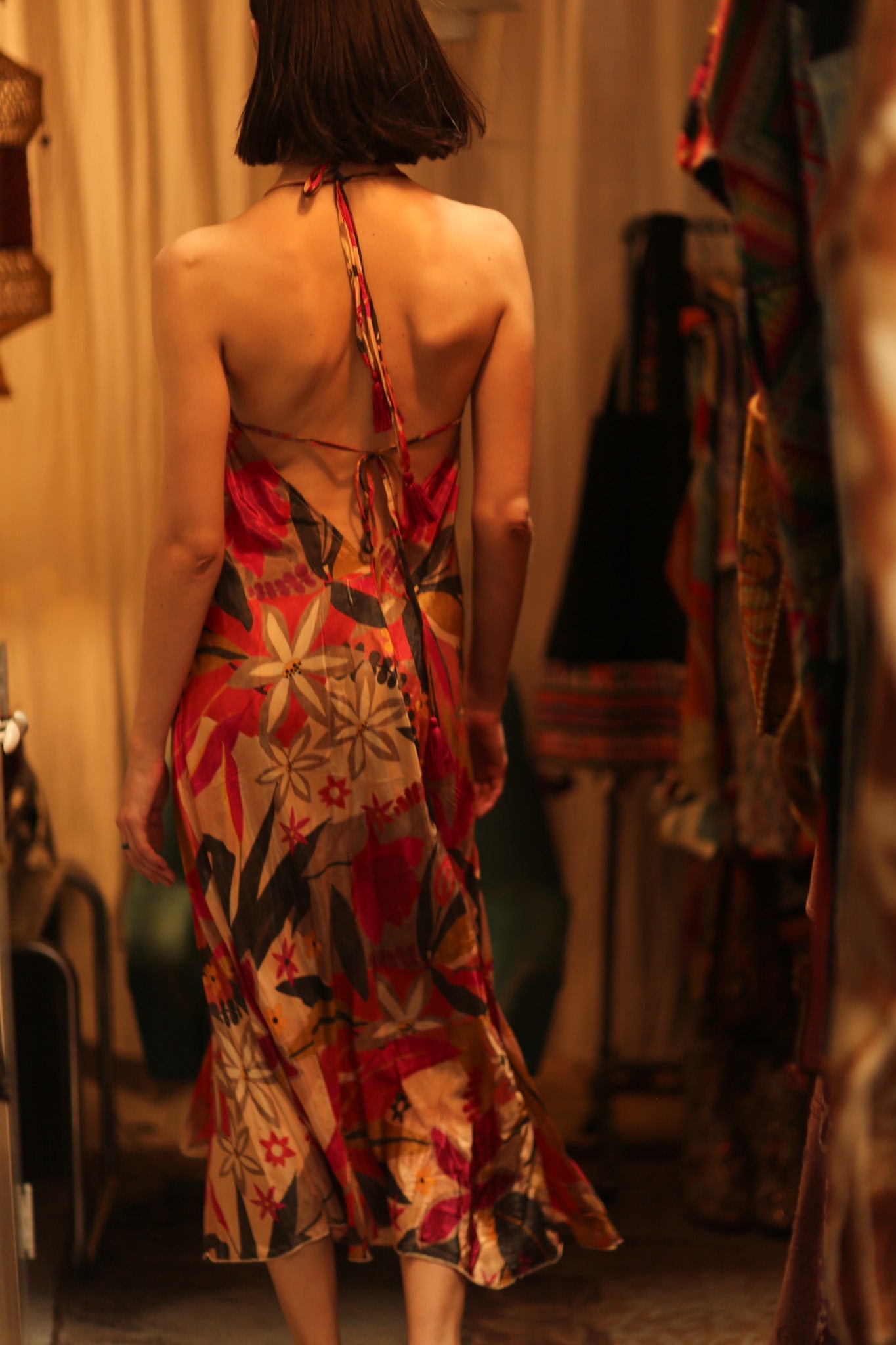 SILK DRESS HANNAH SUMMER NIGHTS - BANGKOK TAILOR CLOTHING STORE - HANDMADE CLOTHING