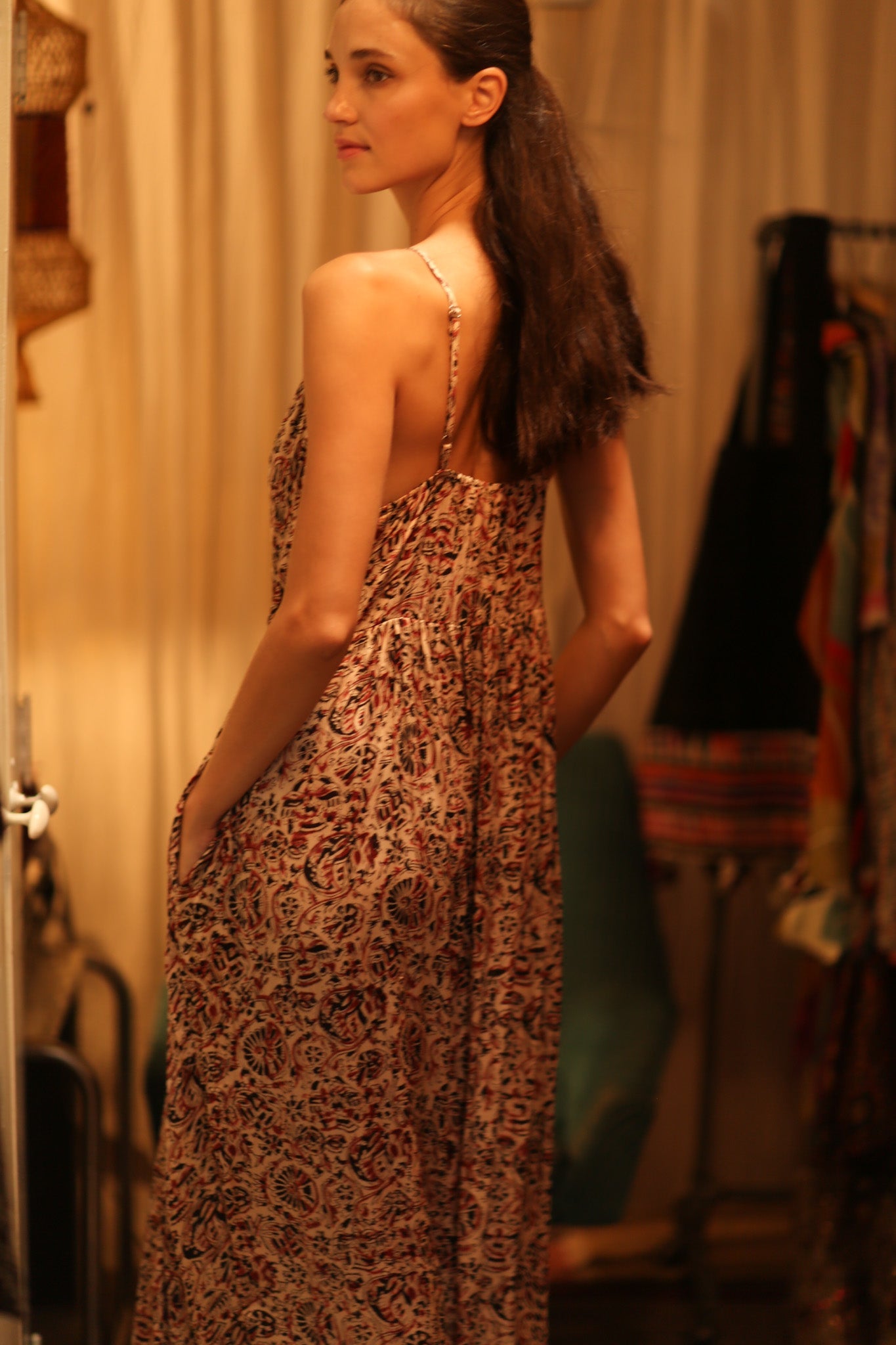 SILK DRESS LILY INDIAN SUMMER - BANGKOK TAILOR CLOTHING STORE - HANDMADE CLOTHING