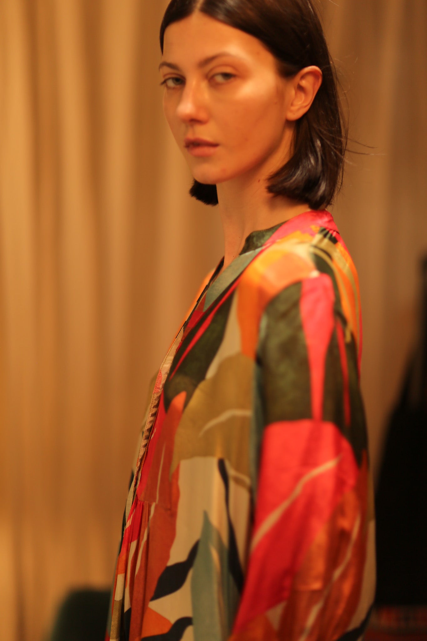 SILK DRESS SUSIE BALI NIGHTS - BANGKOK TAILOR CLOTHING STORE - HANDMADE CLOTHING