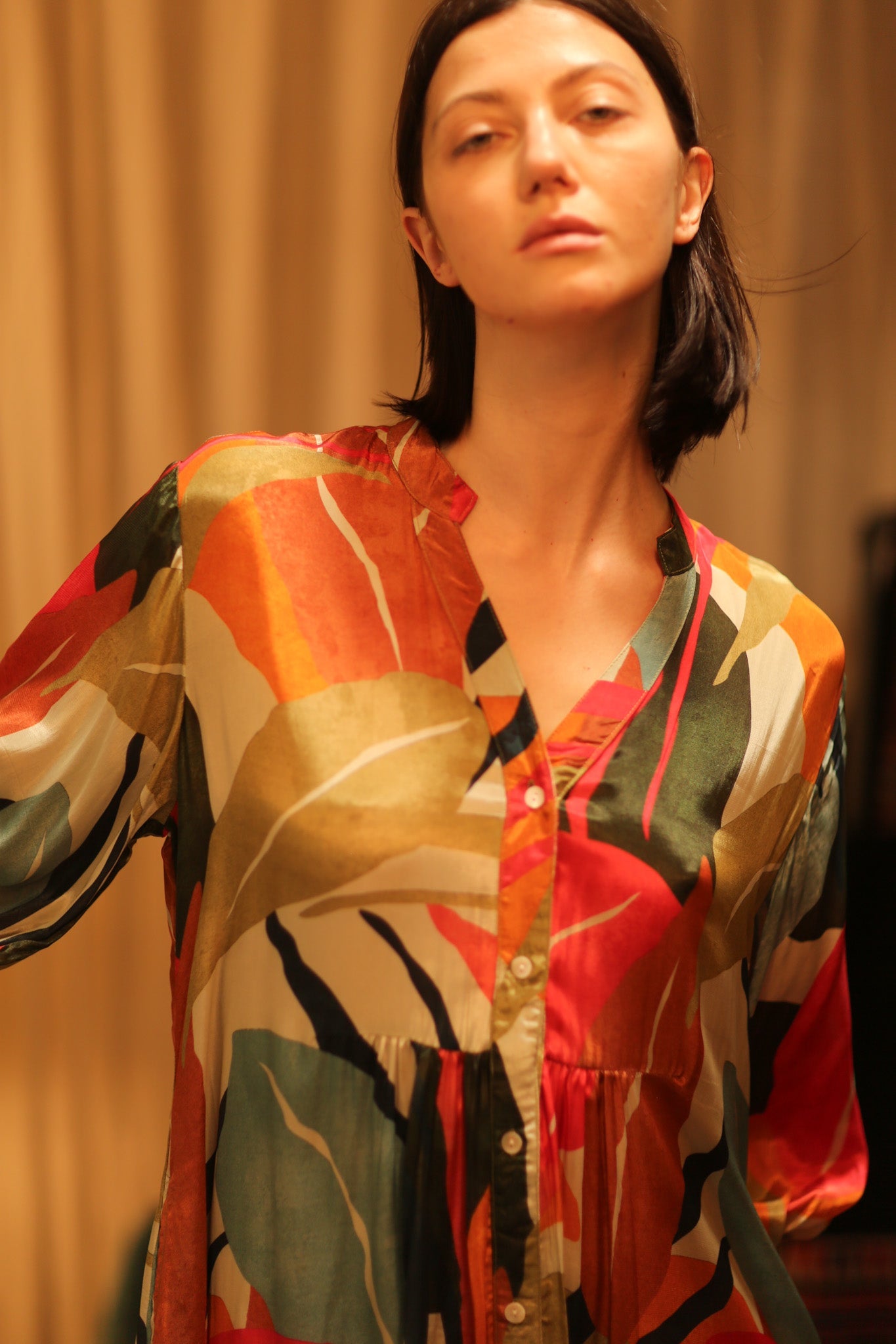 SILK DRESS SUSIE BALI NIGHTS - BANGKOK TAILOR CLOTHING STORE - HANDMADE CLOTHING