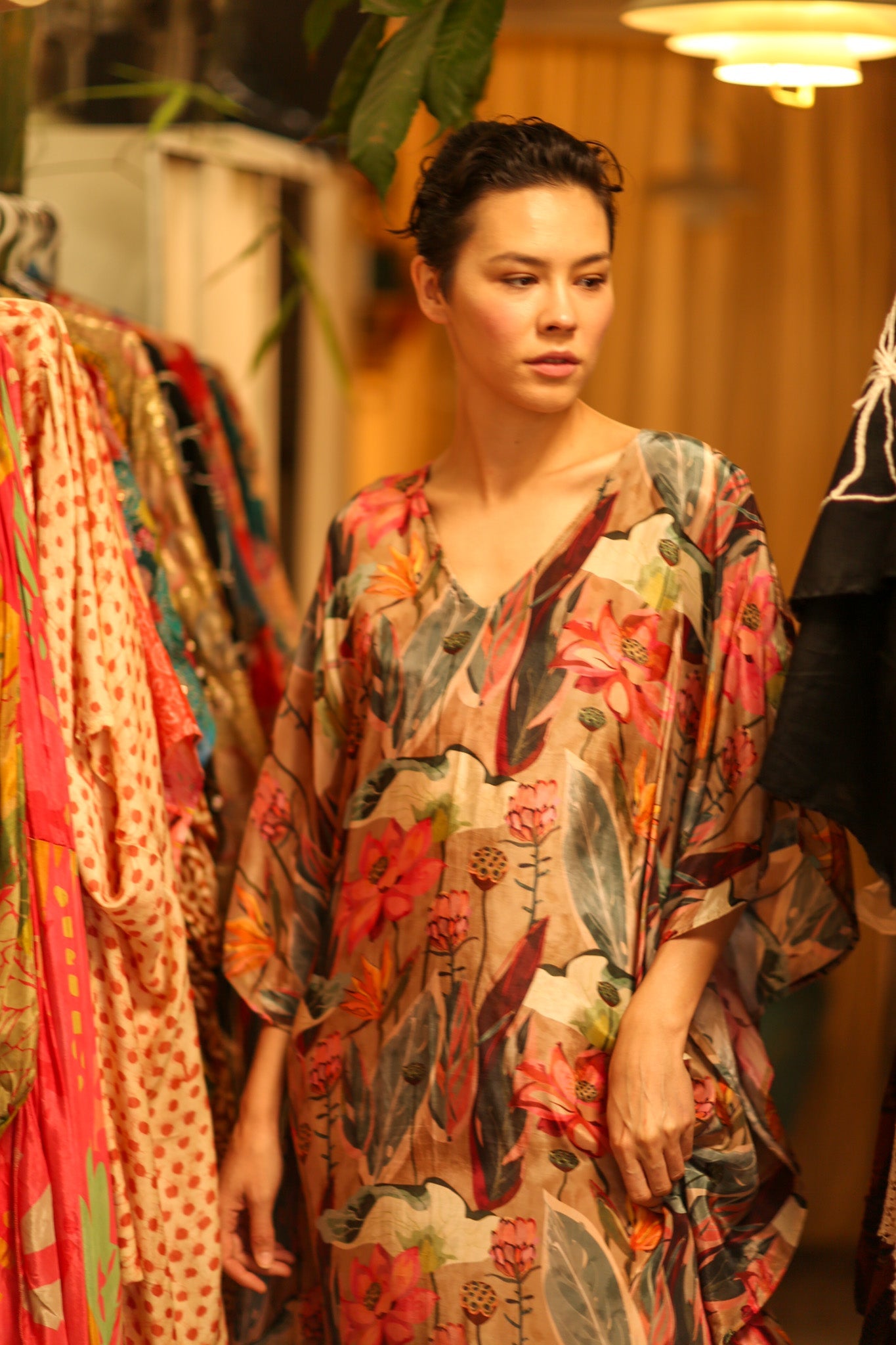 SILK KAFTAN NAMUD - BANGKOK TAILOR CLOTHING STORE - HANDMADE CLOTHING