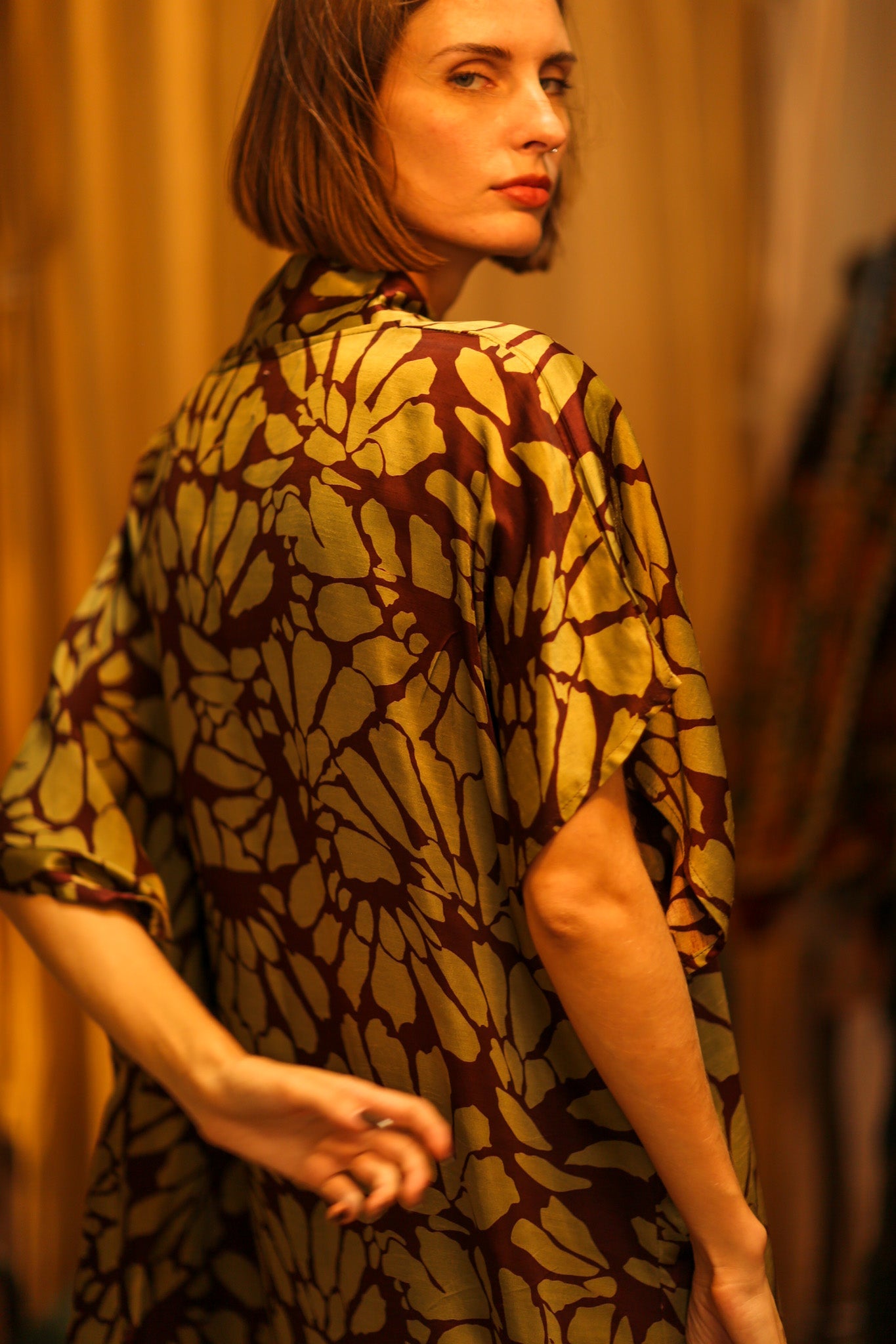 SILK KIMONO OLIVIA - BANGKOK TAILOR CLOTHING STORE - HANDMADE CLOTHING