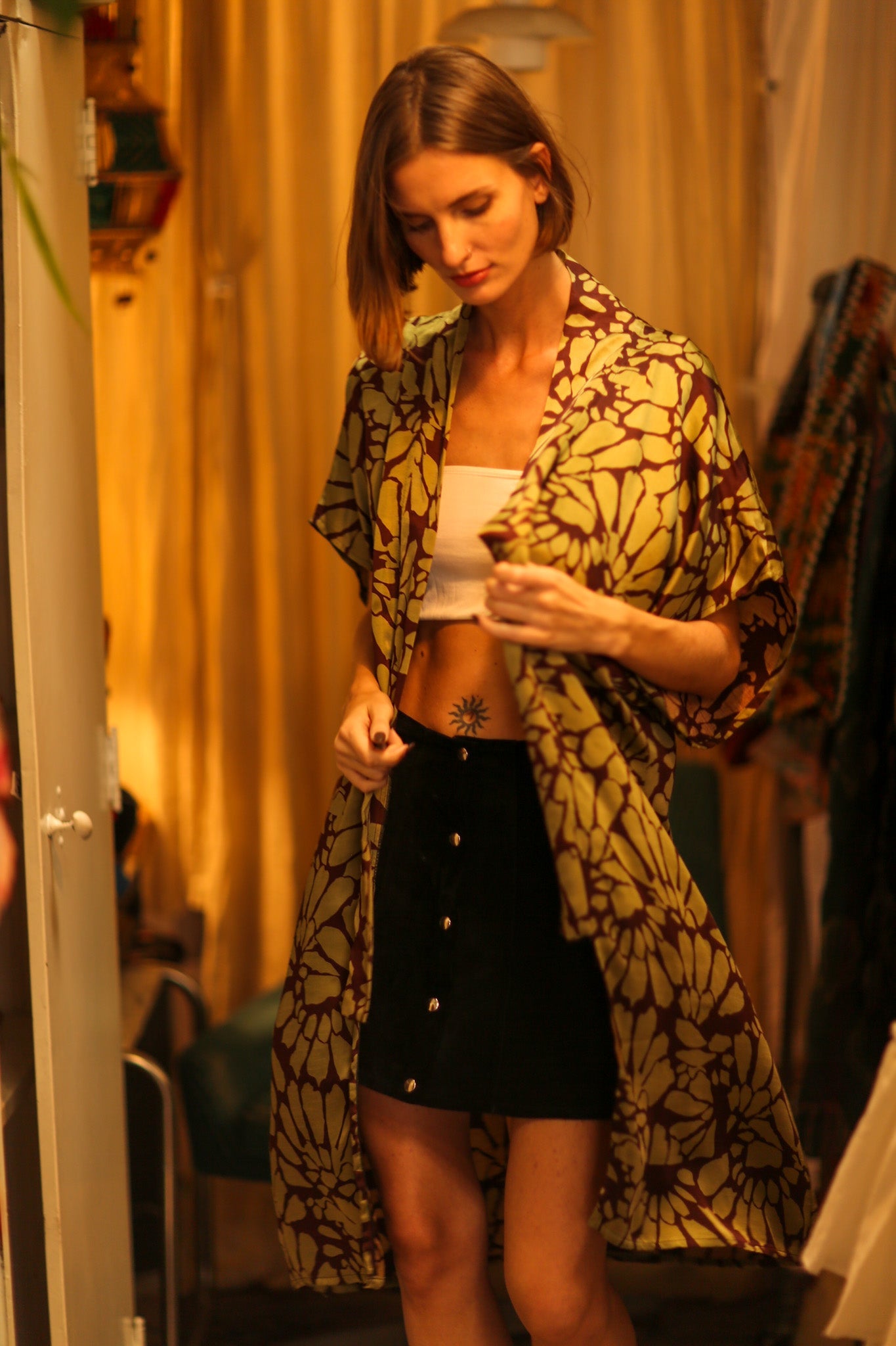 SILK KIMONO OLIVIA - BANGKOK TAILOR CLOTHING STORE - HANDMADE CLOTHING