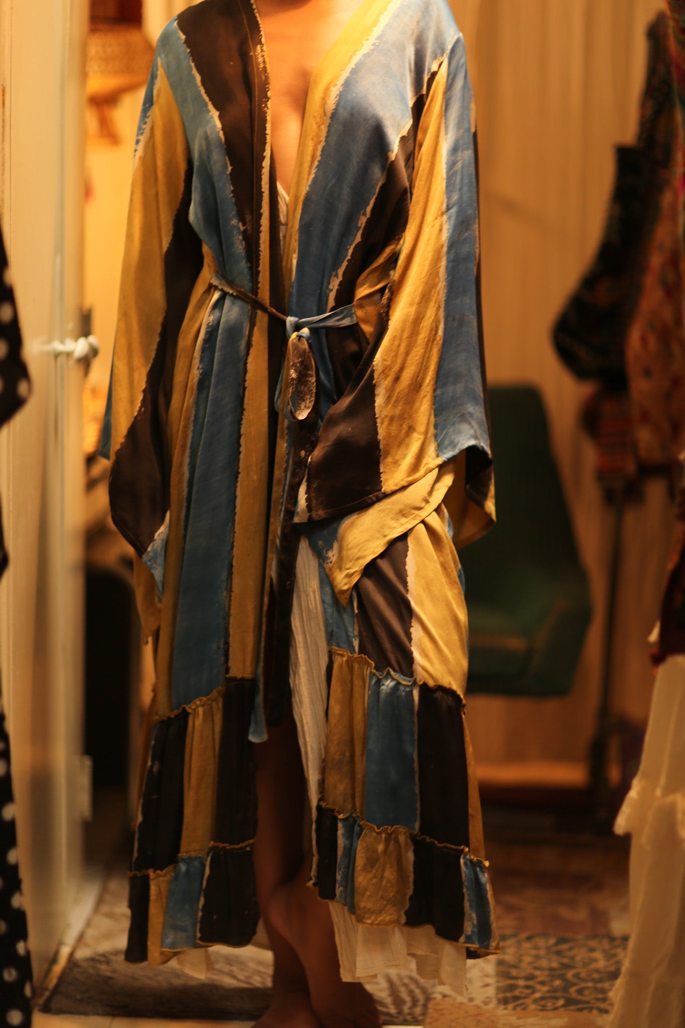 SILK KIMONO PINA LORI EDIT - BANGKOK TAILOR CLOTHING STORE - HANDMADE CLOTHING
