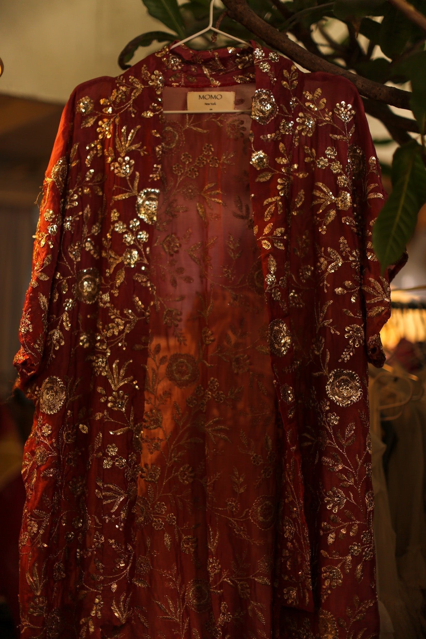 SILK SEQUIN EMBROIDERED KIMONO ODO - BANGKOK TAILOR CLOTHING STORE - HANDMADE CLOTHING