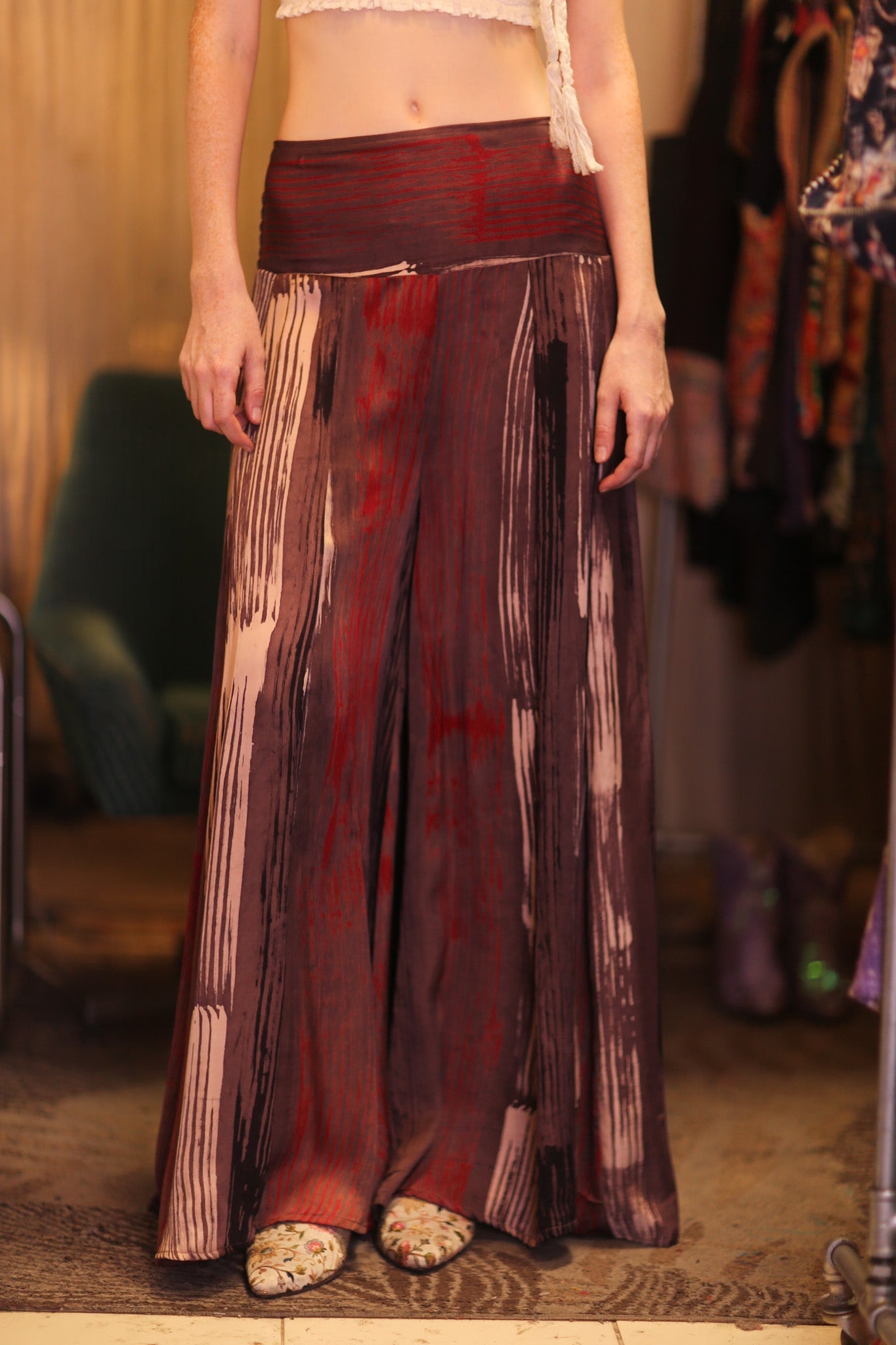 SILK WIDE LEG LONG PANT BARNETT - BANGKOK TAILOR CLOTHING STORE - HANDMADE CLOTHING