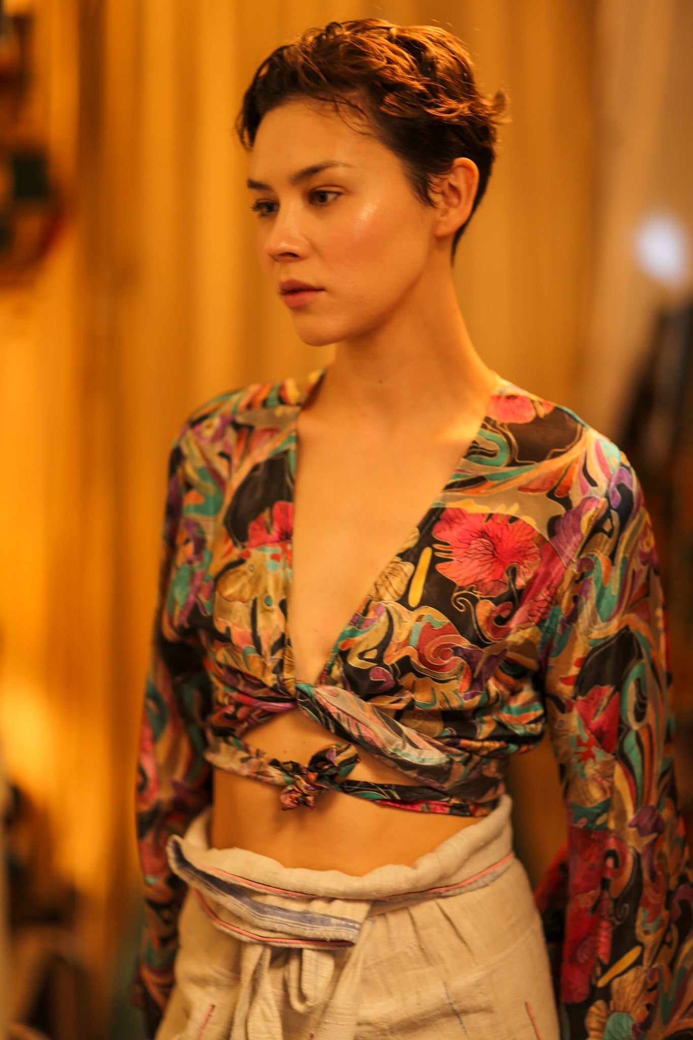 SILK WRAP TOP AURELIA - BANGKOK TAILOR CLOTHING STORE - HANDMADE CLOTHING