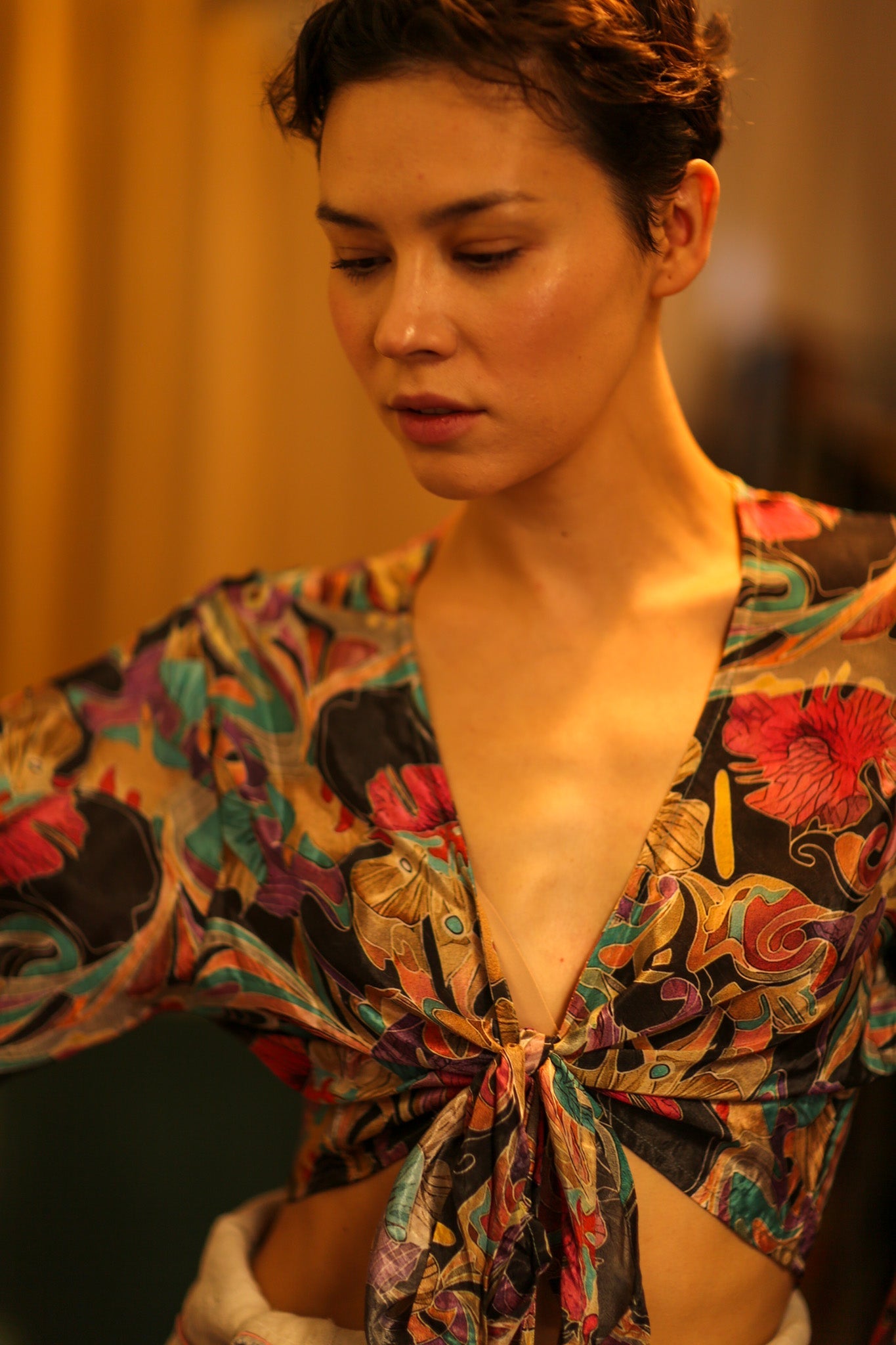 SILK WRAP TOP AURELIA - BANGKOK TAILOR CLOTHING STORE - HANDMADE CLOTHING