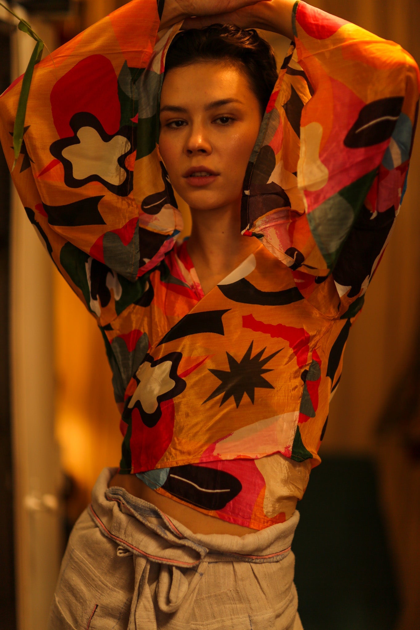 SILK WRAP TOP AURELIA SYDNEY - BANGKOK TAILOR CLOTHING STORE - HANDMADE CLOTHING