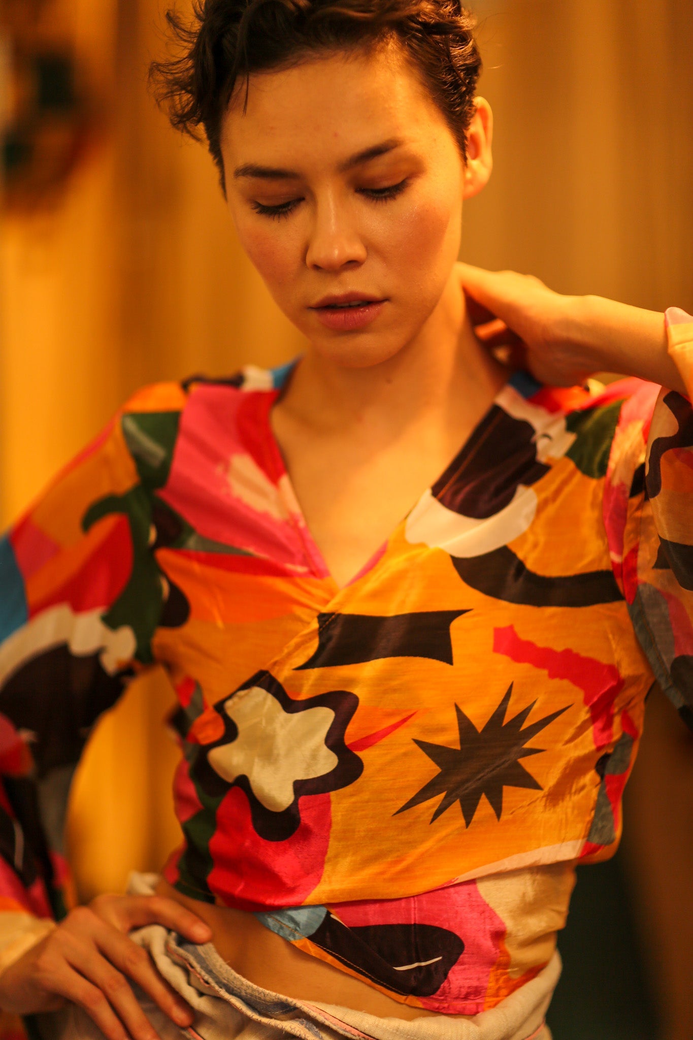 SILK WRAP TOP AURELIA SYDNEY - BANGKOK TAILOR CLOTHING STORE - HANDMADE CLOTHING