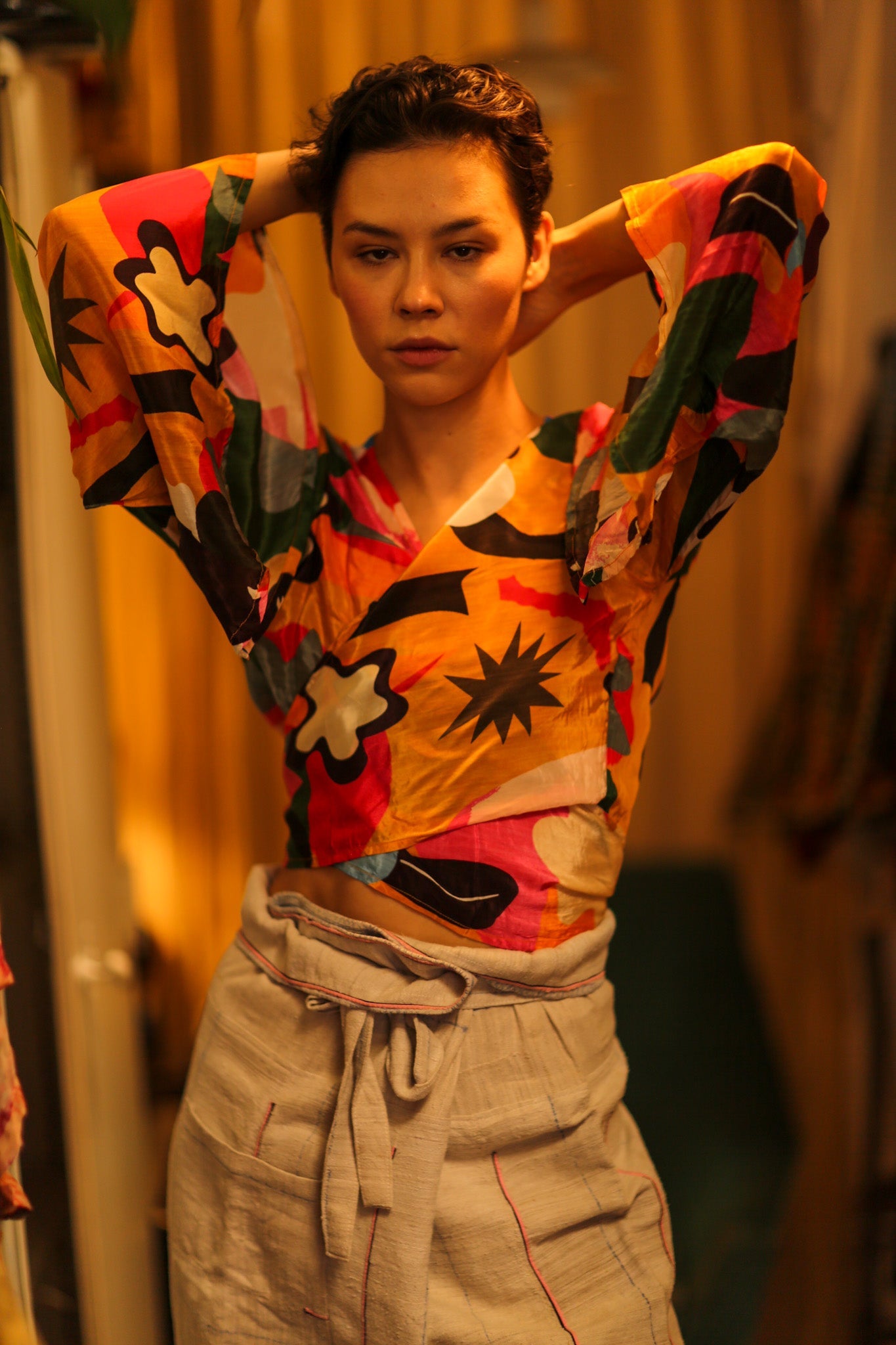 SILK WRAP TOP AURELIA SYDNEY - BANGKOK TAILOR CLOTHING STORE - HANDMADE CLOTHING