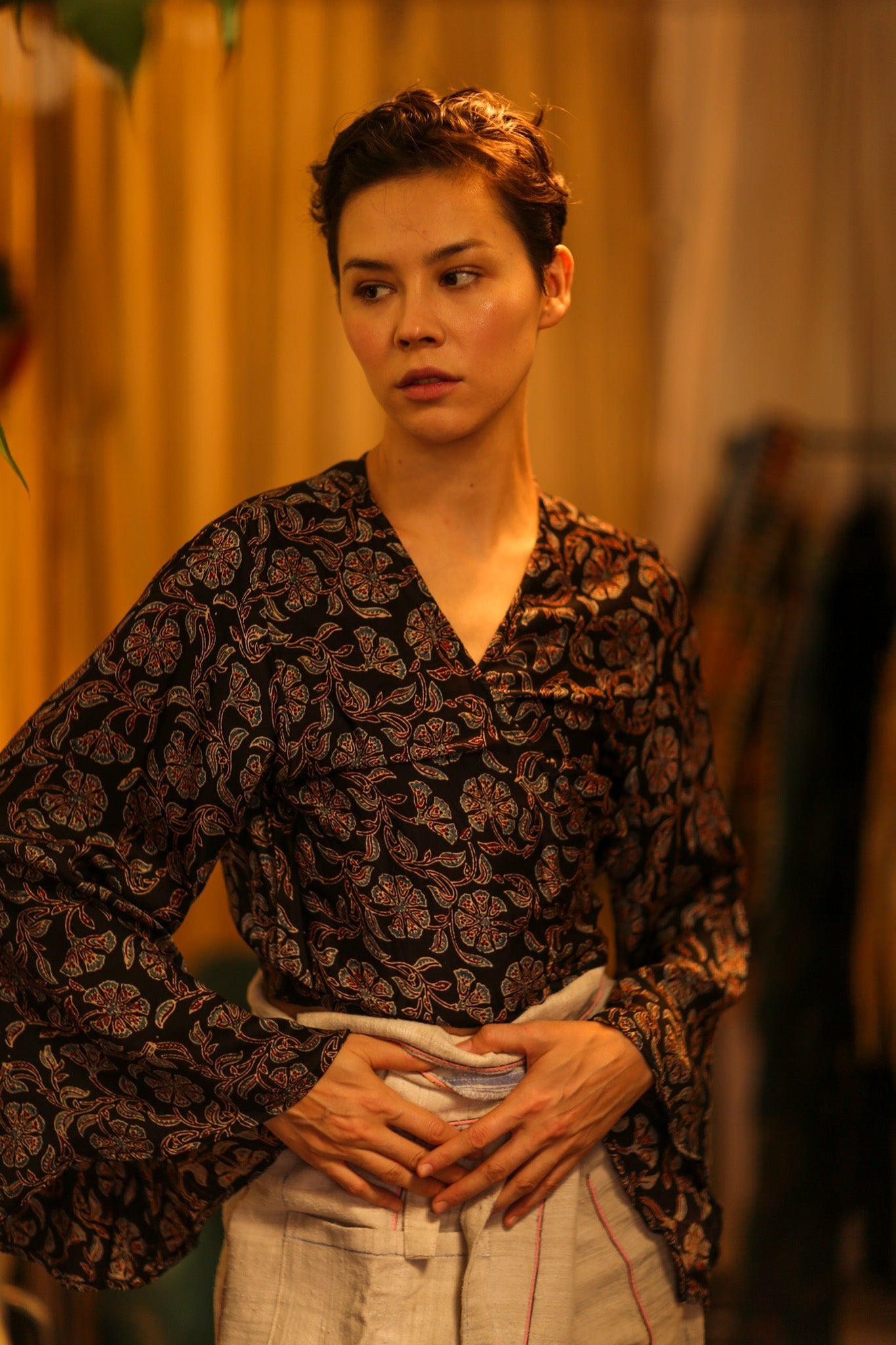 SILK WRAP TOP AURELIA VAVA - BANGKOK TAILOR CLOTHING STORE - HANDMADE CLOTHING