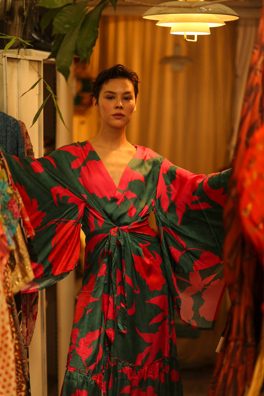 SILK XXL KIMONO FRANKY - BANGKOK TAILOR CLOTHING STORE - HANDMADE CLOTHING