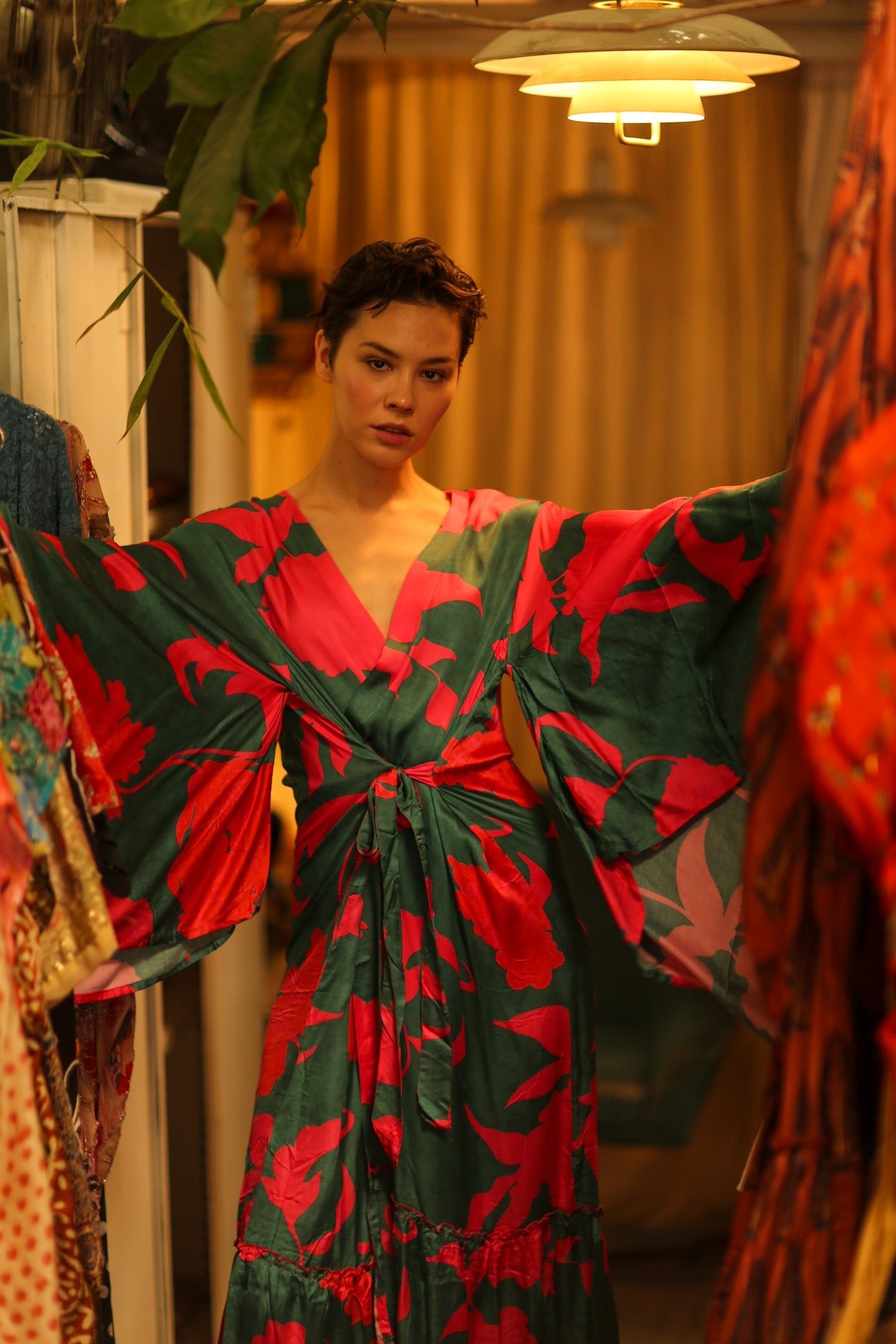 SILK XXL KIMONO FRANKY - BANGKOK TAILOR CLOTHING STORE - HANDMADE CLOTHING
