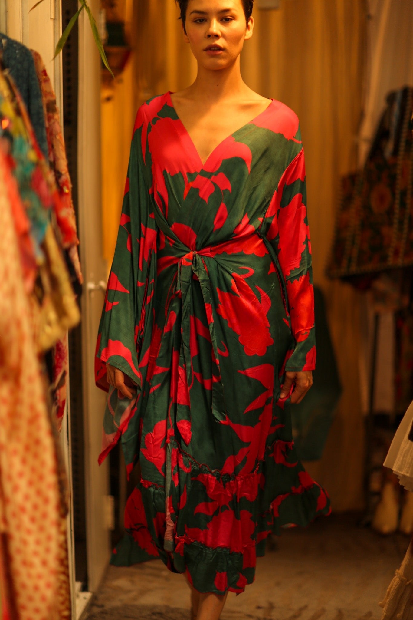 SILK XXL KIMONO FRANKY - BANGKOK TAILOR CLOTHING STORE - HANDMADE CLOTHING