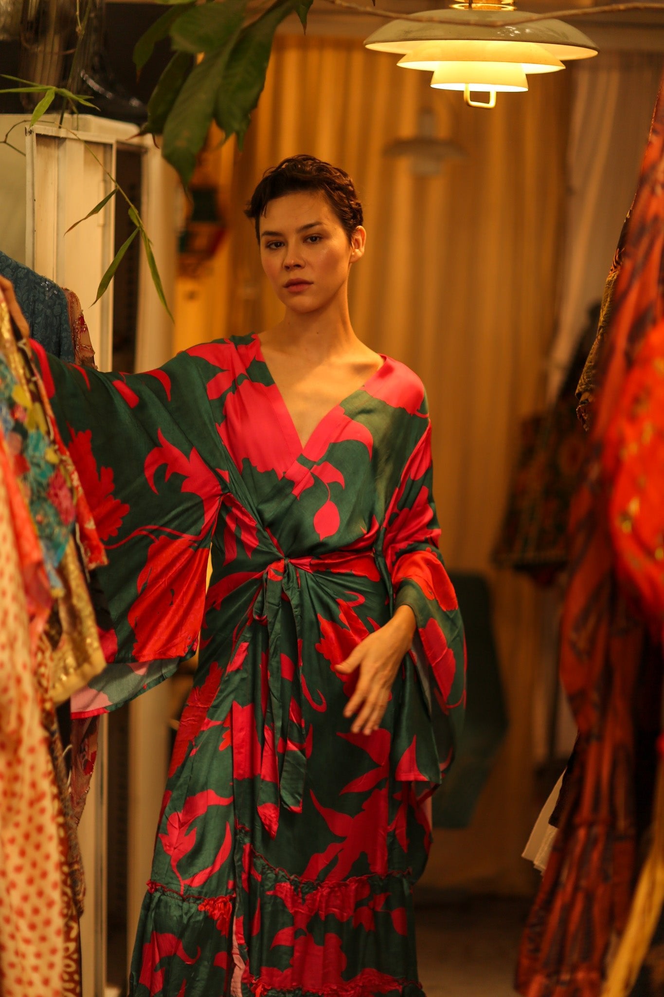 SILK XXL KIMONO FRANKY - BANGKOK TAILOR CLOTHING STORE - HANDMADE CLOTHING
