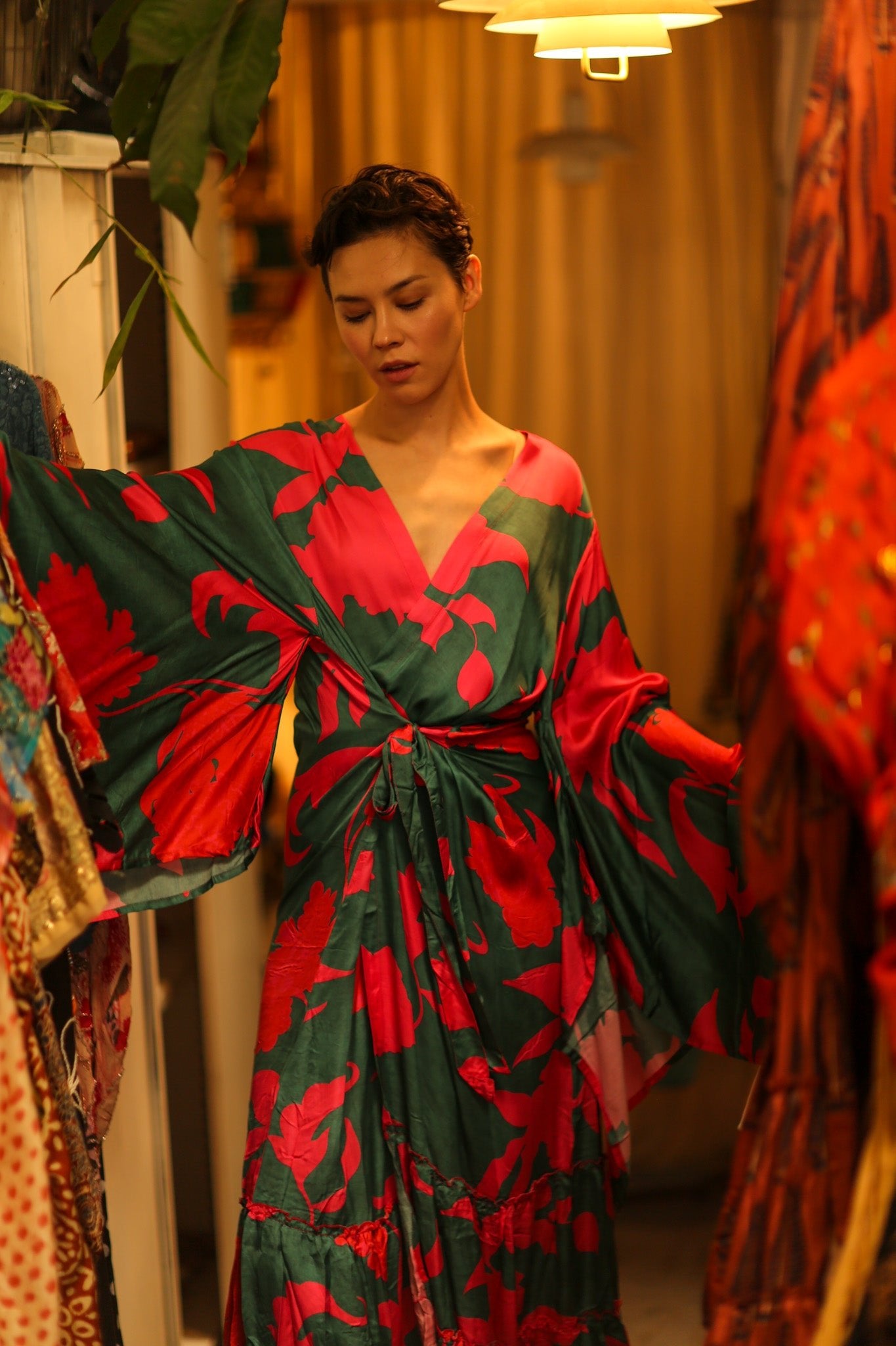SILK XXL KIMONO FRANKY - BANGKOK TAILOR CLOTHING STORE - HANDMADE CLOTHING