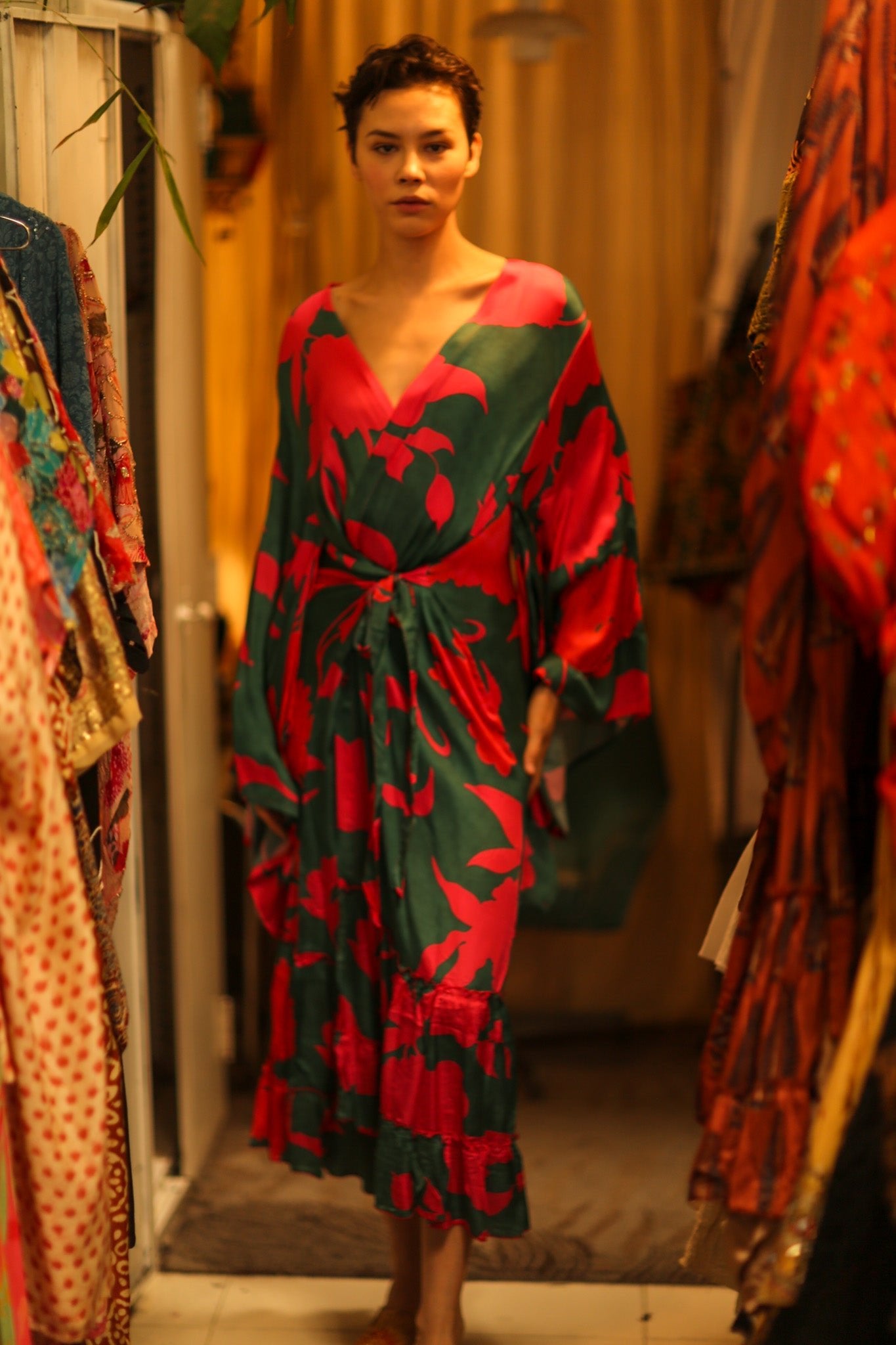 SILK XXL KIMONO FRANKY - BANGKOK TAILOR CLOTHING STORE - HANDMADE CLOTHING