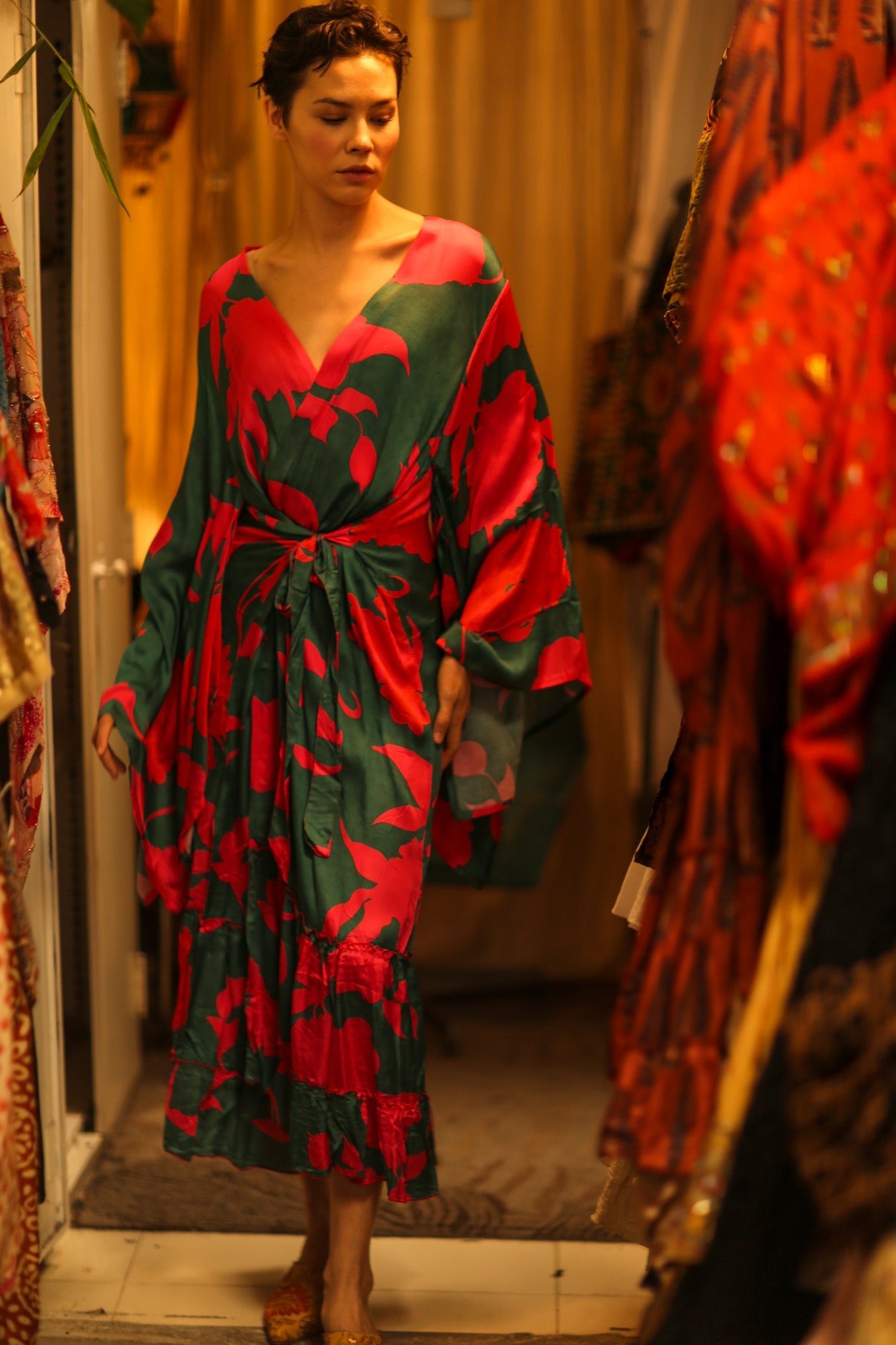 SILK XXL KIMONO FRANKY - BANGKOK TAILOR CLOTHING STORE - HANDMADE CLOTHING