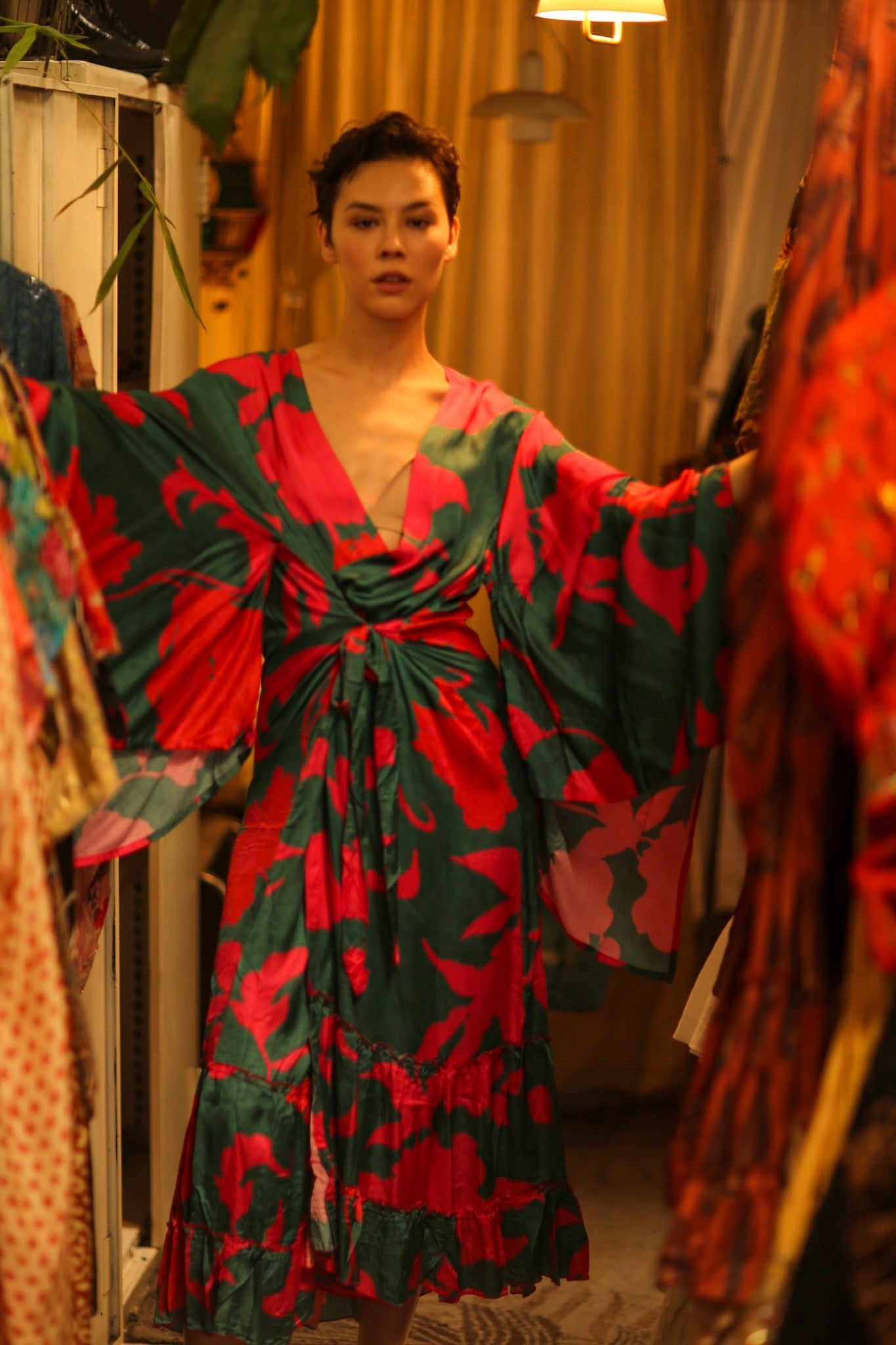 SILK XXL KIMONO FRANKY - BANGKOK TAILOR CLOTHING STORE - HANDMADE CLOTHING