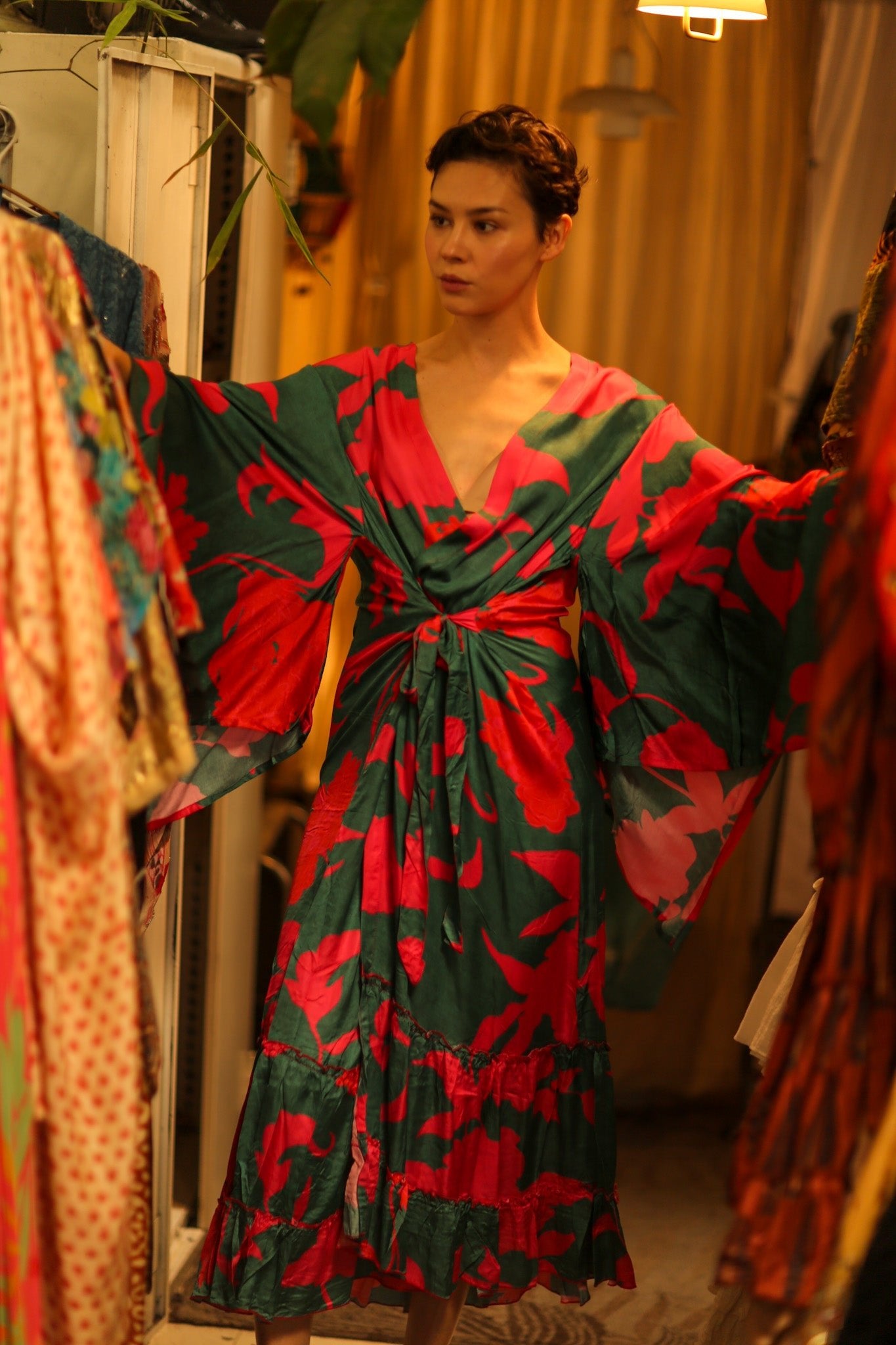 SILK XXL KIMONO FRANKY - BANGKOK TAILOR CLOTHING STORE - HANDMADE CLOTHING