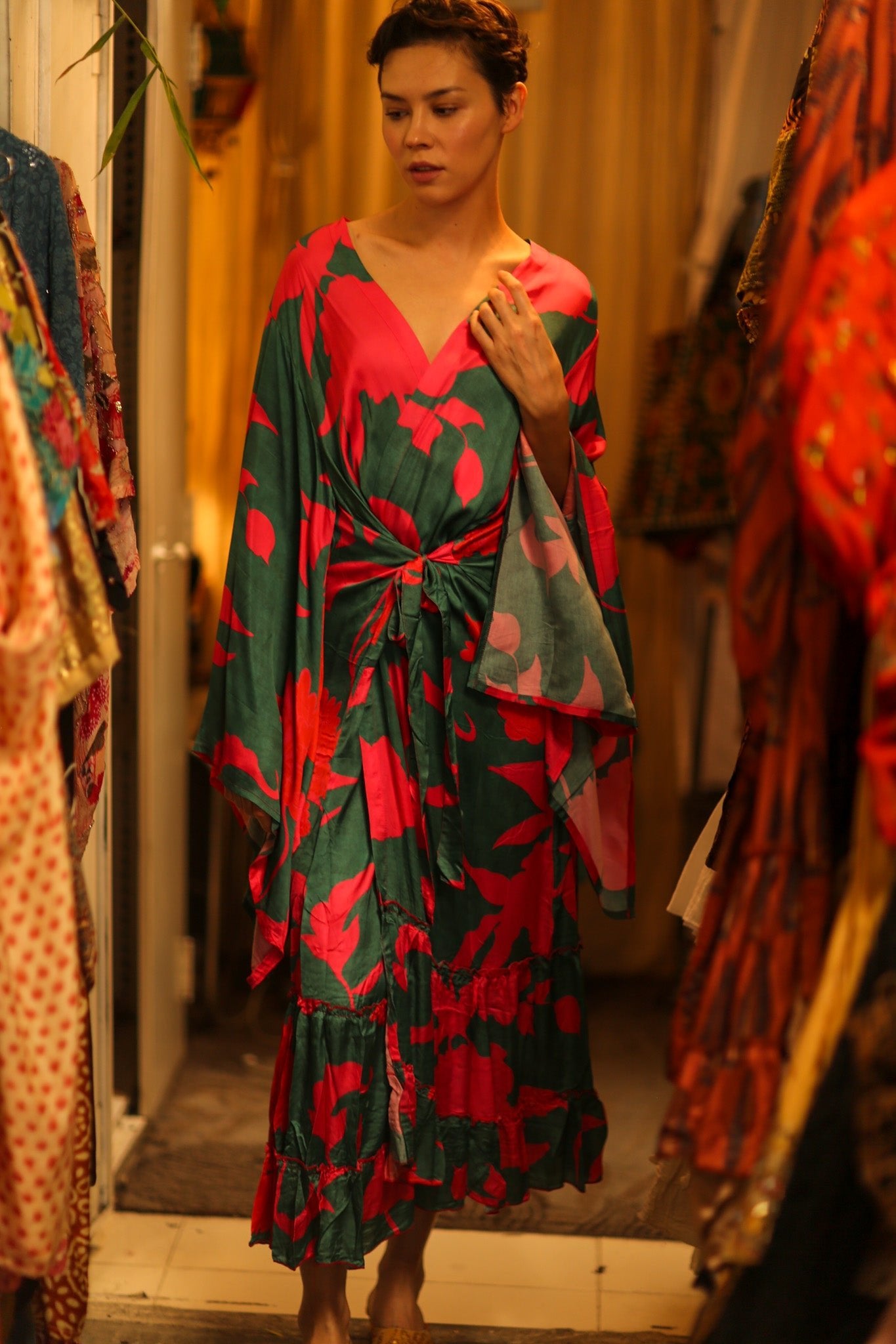 SILK XXL KIMONO FRANKY - BANGKOK TAILOR CLOTHING STORE - HANDMADE CLOTHING