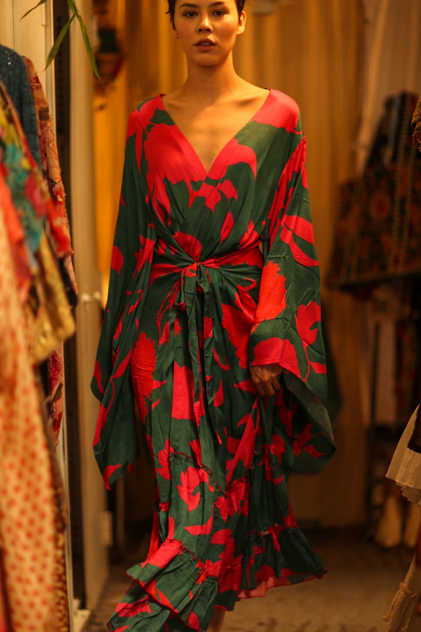 SILK XXL KIMONO FRANKY - BANGKOK TAILOR CLOTHING STORE - HANDMADE CLOTHING