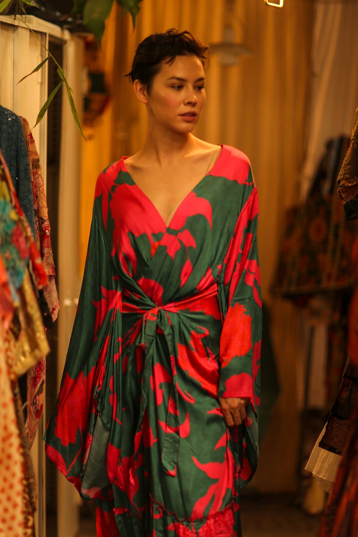 SILK XXL KIMONO FRANKY - BANGKOK TAILOR CLOTHING STORE - HANDMADE CLOTHING