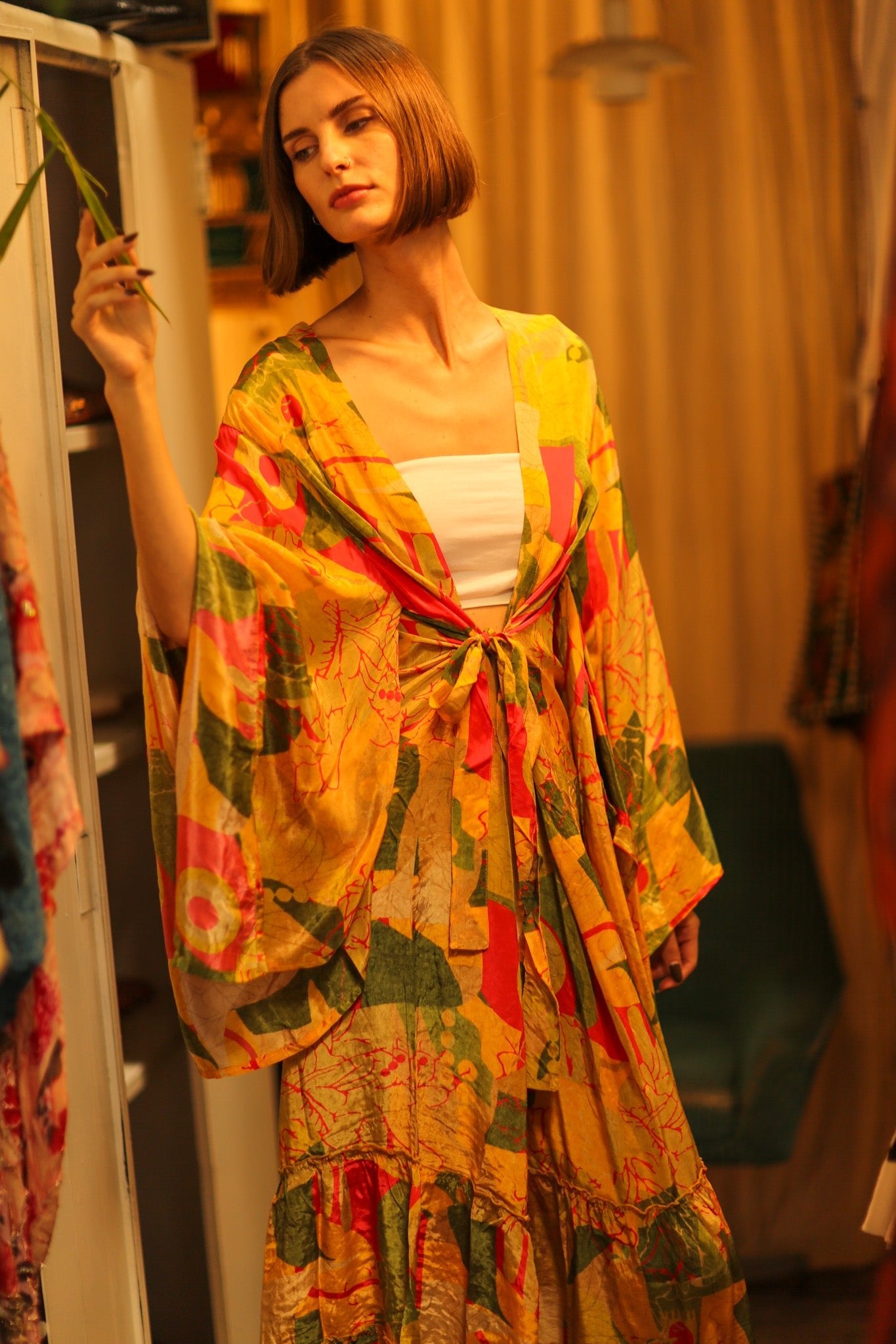SILK XXL WING KIMONO MONI - BANGKOK TAILOR CLOTHING STORE - HANDMADE CLOTHING