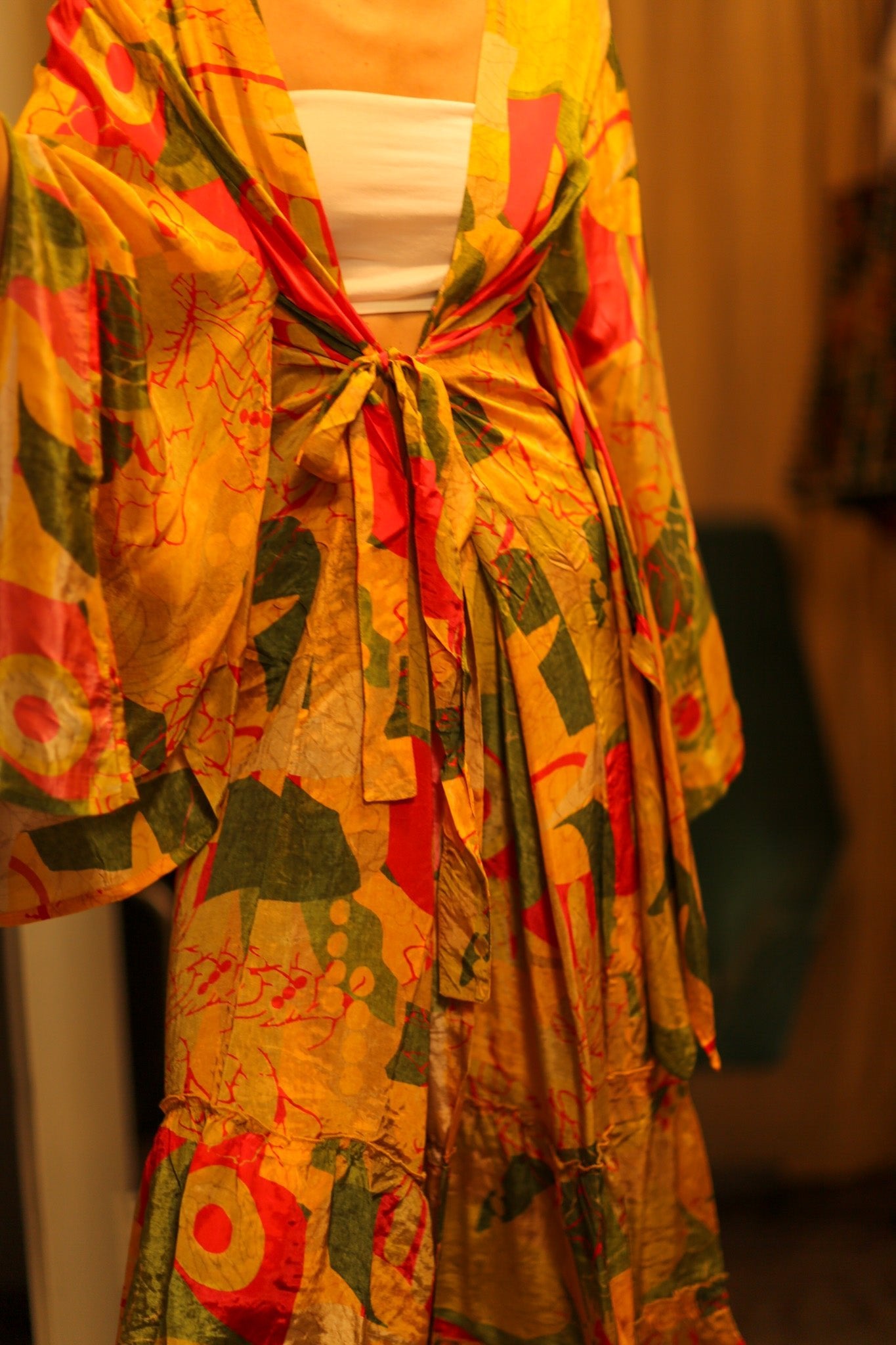 SILK XXL WING KIMONO MONI - BANGKOK TAILOR CLOTHING STORE - HANDMADE CLOTHING