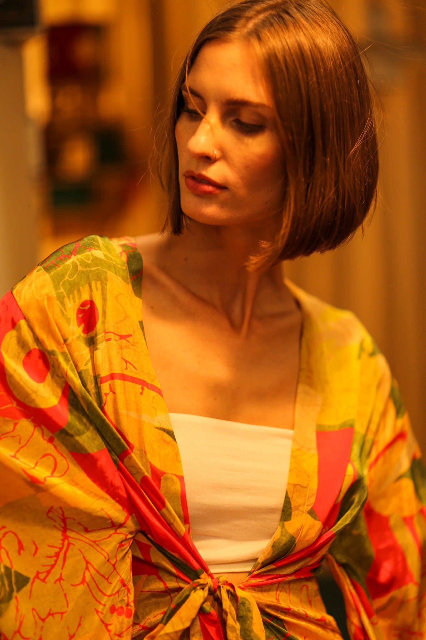 SILK XXL WING KIMONO MONI - BANGKOK TAILOR CLOTHING STORE - HANDMADE CLOTHING