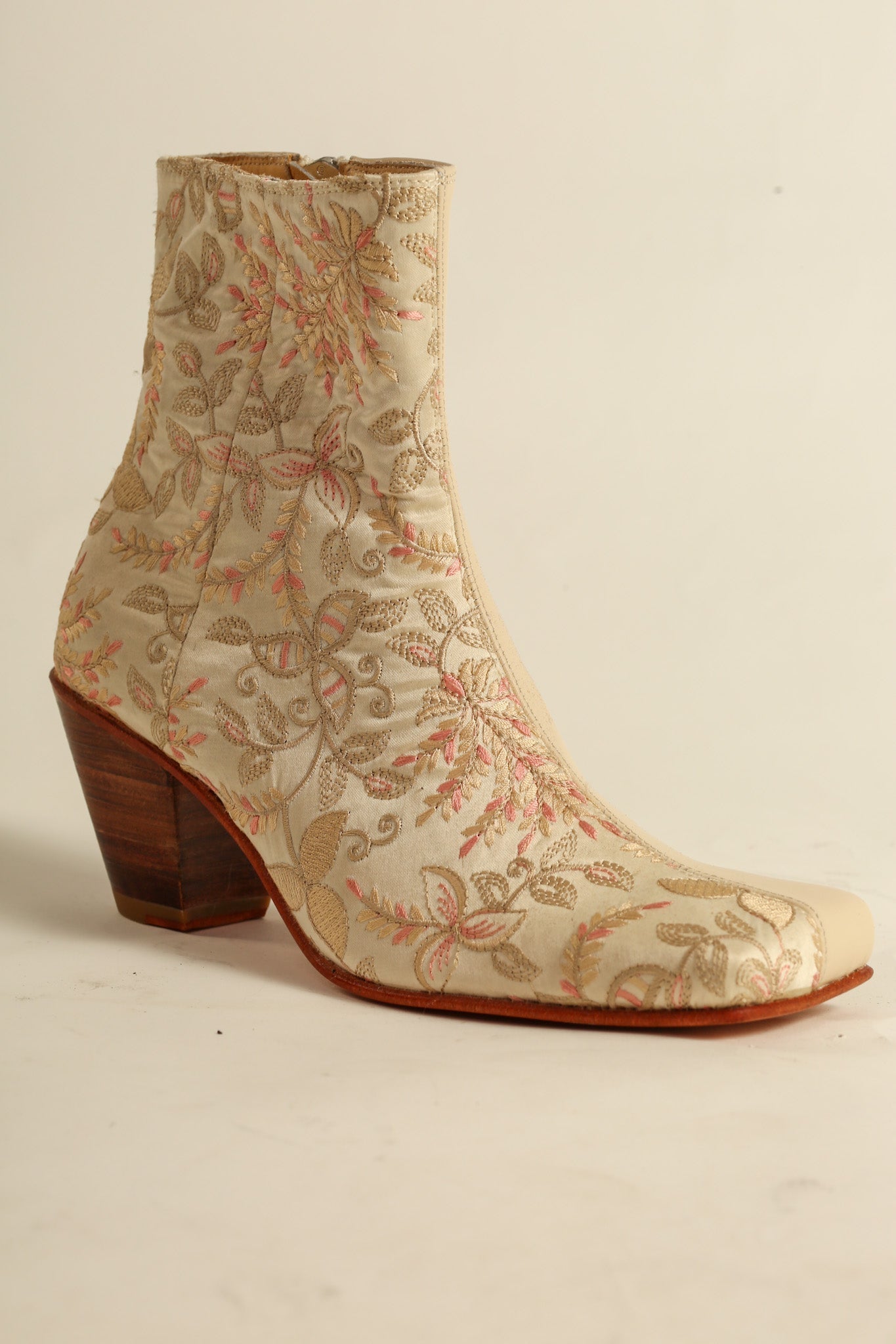 SPLIT LEATHER FABRIC BOOTS OBINA - BANGKOK TAILOR CLOTHING STORE - HANDMADE CLOTHING