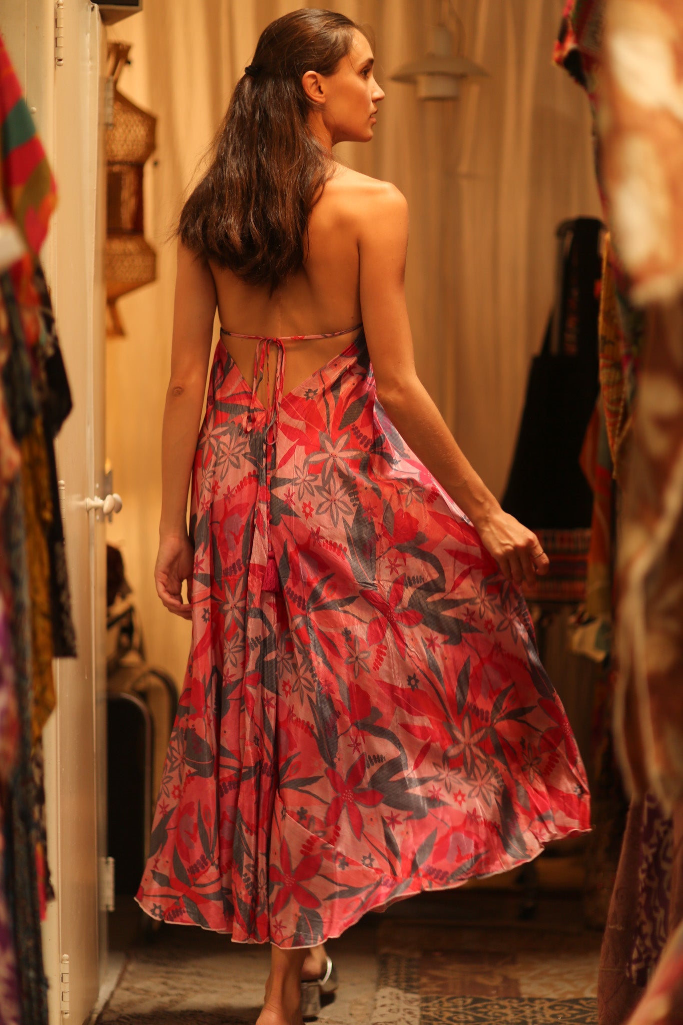 SUMMER STRAP DRESS HANNAH PINK DREAM EDIT - BANGKOK TAILOR CLOTHING STORE - HANDMADE CLOTHING