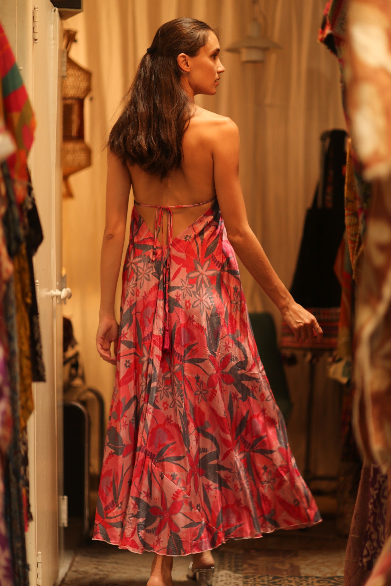 SUMMER STRAP DRESS HANNAH PINK DREAM EDIT - BANGKOK TAILOR CLOTHING STORE - HANDMADE CLOTHING