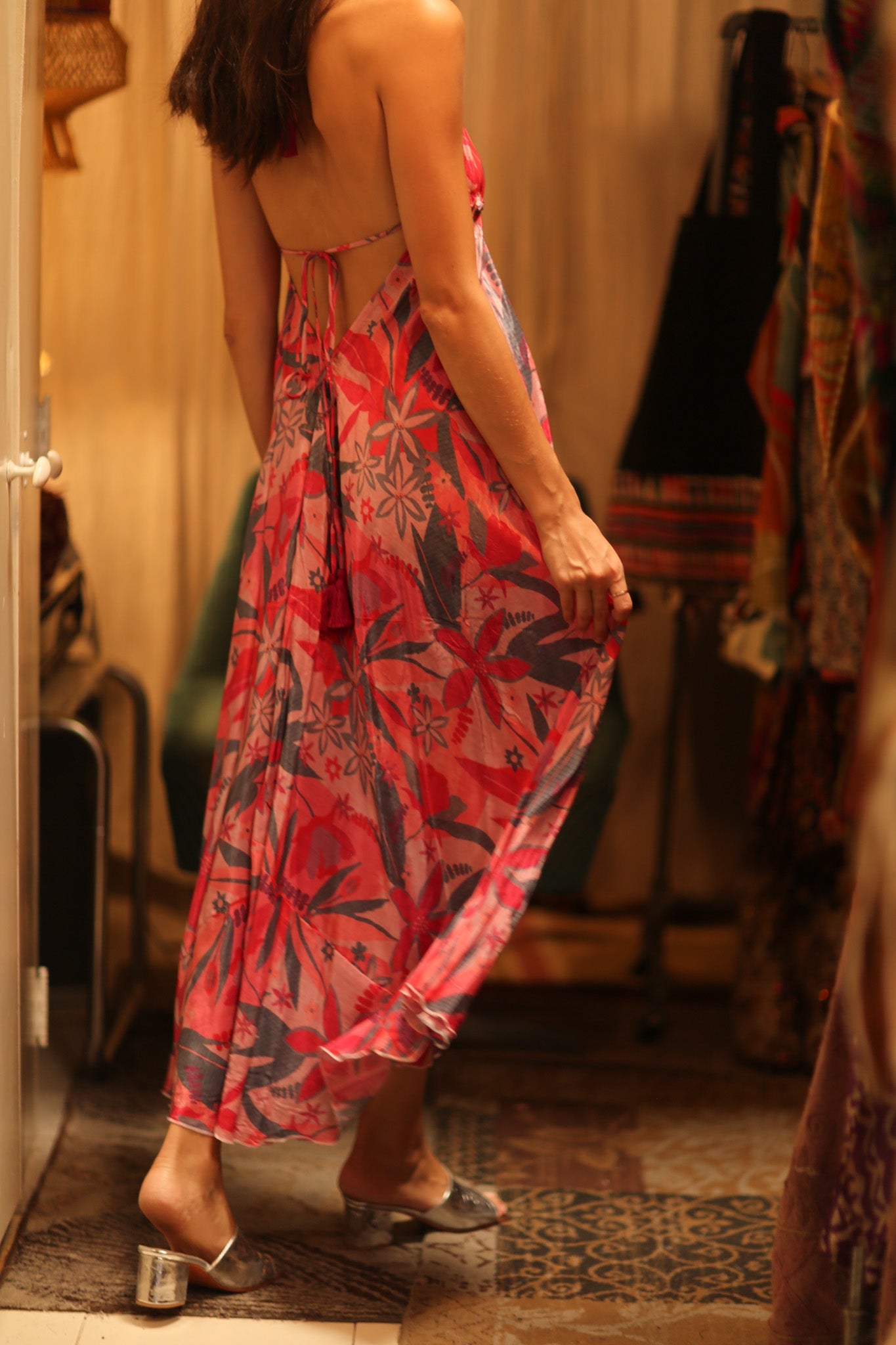 SUMMER STRAP DRESS HANNAH PINK DREAM EDIT - BANGKOK TAILOR CLOTHING STORE - HANDMADE CLOTHING