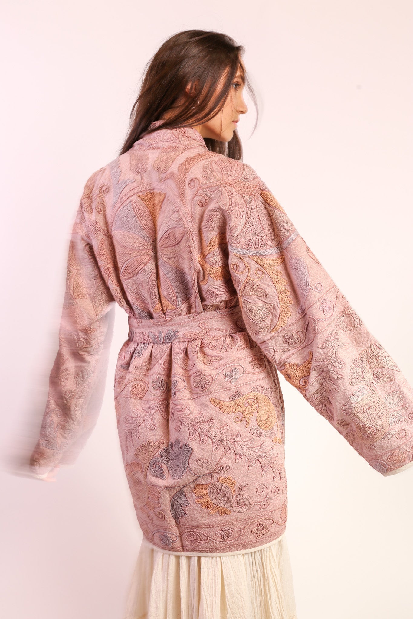 SUZANI EMBROIDERED JACKET COAT AYMA - BANGKOK TAILOR CLOTHING STORE - HANDMADE CLOTHING