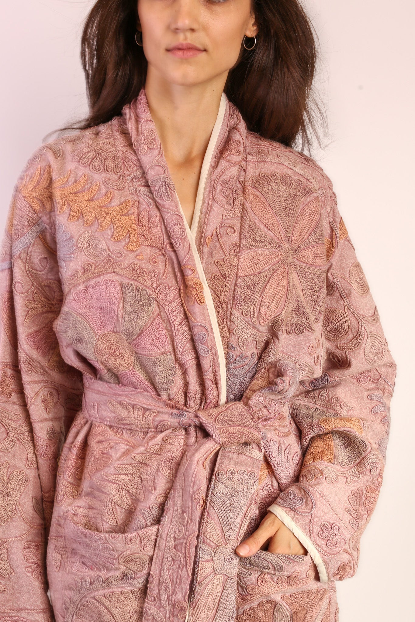 SUZANI EMBROIDERED JACKET COAT AYMA - BANGKOK TAILOR CLOTHING STORE - HANDMADE CLOTHING