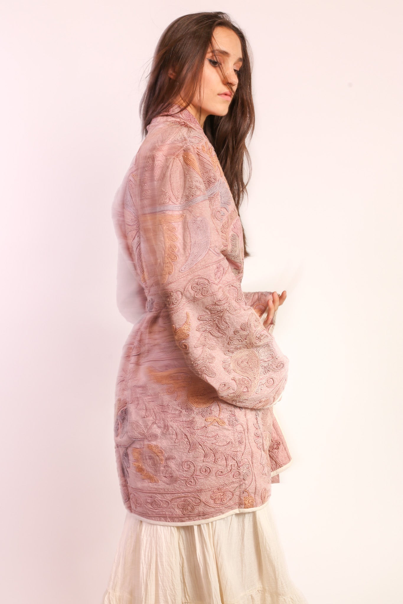 SUZANI EMBROIDERED JACKET COAT AYMA - BANGKOK TAILOR CLOTHING STORE - HANDMADE CLOTHING