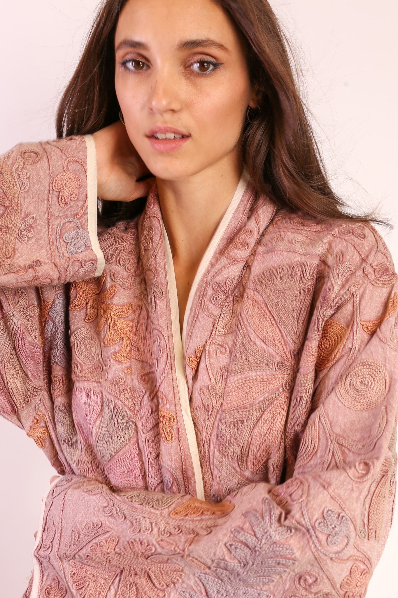 SUZANI EMBROIDERED JACKET COAT AYMA - BANGKOK TAILOR CLOTHING STORE - HANDMADE CLOTHING