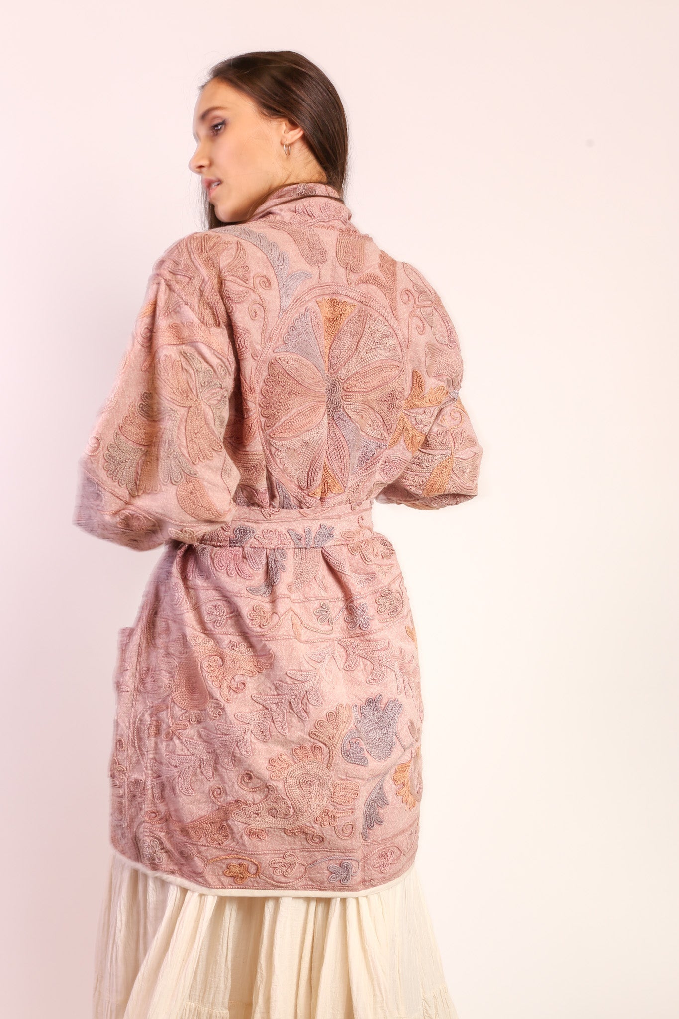 SUZANI EMBROIDERED JACKET COAT AYMA - BANGKOK TAILOR CLOTHING STORE - HANDMADE CLOTHING