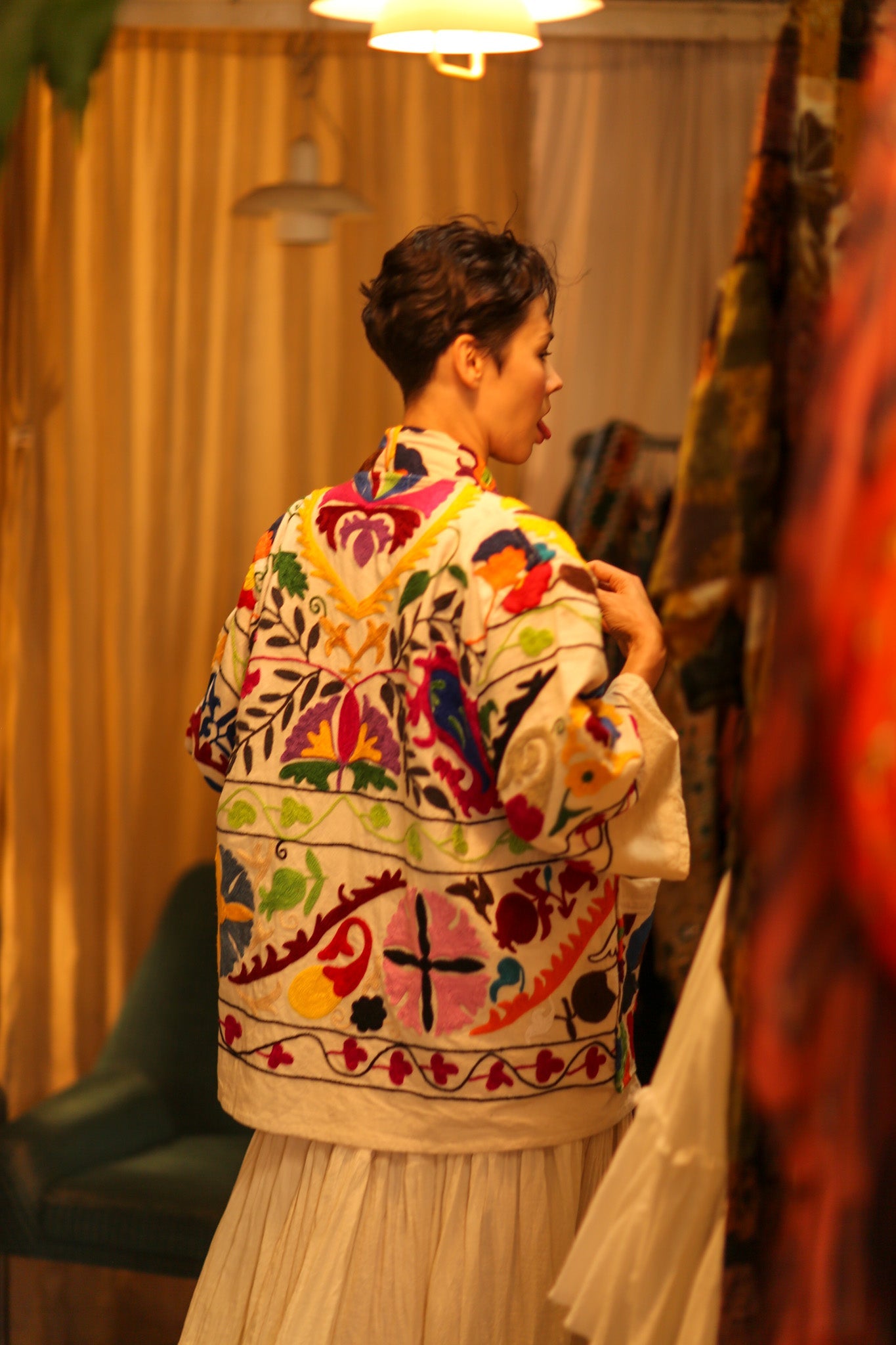SUZANI KIMONO JACKET MONTY - BANGKOK TAILOR CLOTHING STORE - HANDMADE CLOTHING