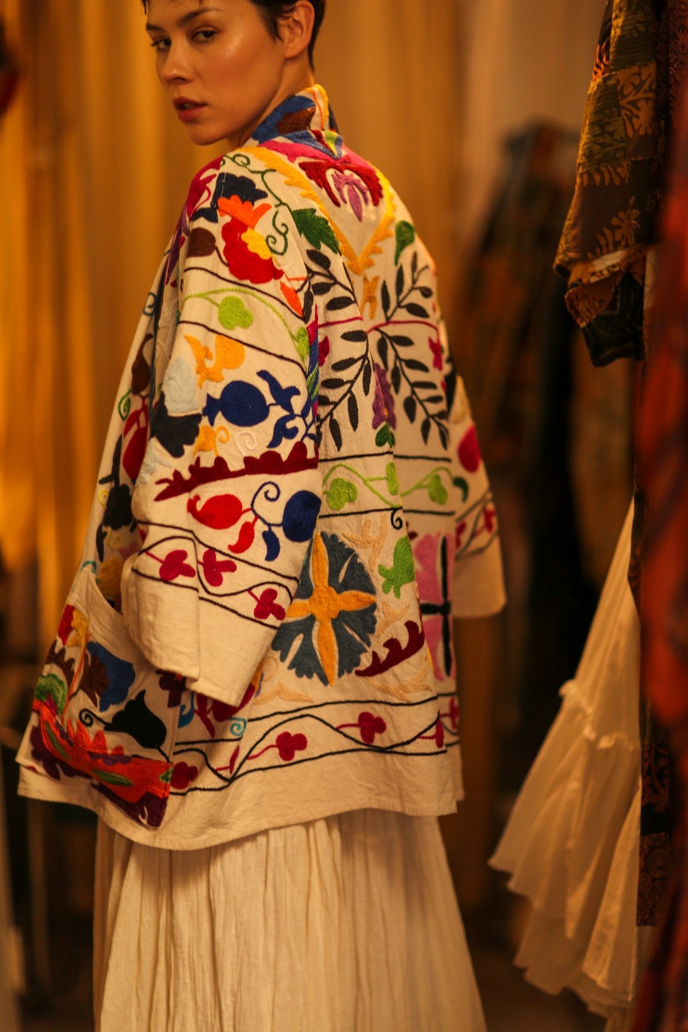SUZANI KIMONO JACKET MONTY - BANGKOK TAILOR CLOTHING STORE - HANDMADE CLOTHING