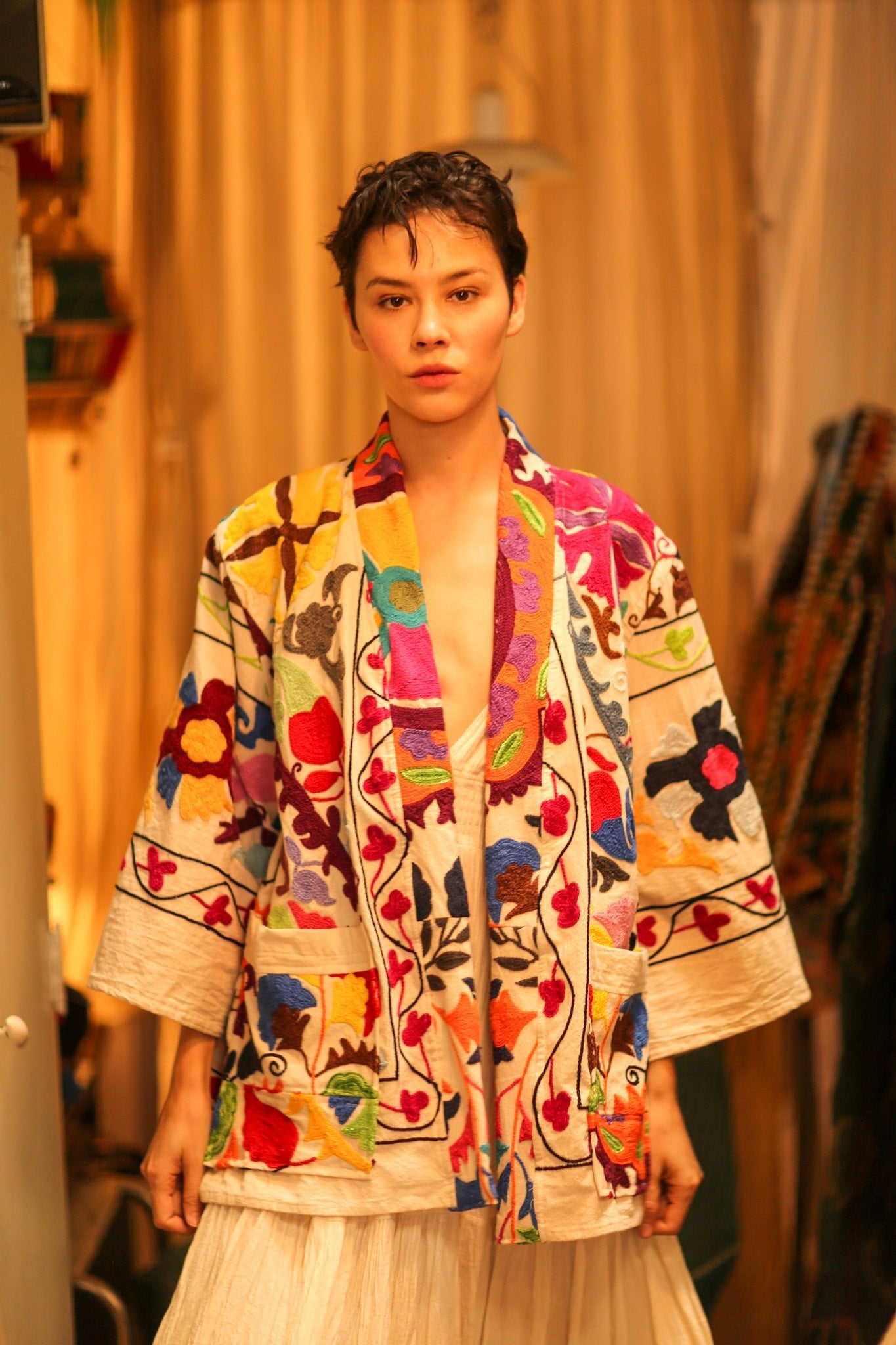SUZANI KIMONO JACKET MONTY - BANGKOK TAILOR CLOTHING STORE - HANDMADE CLOTHING
