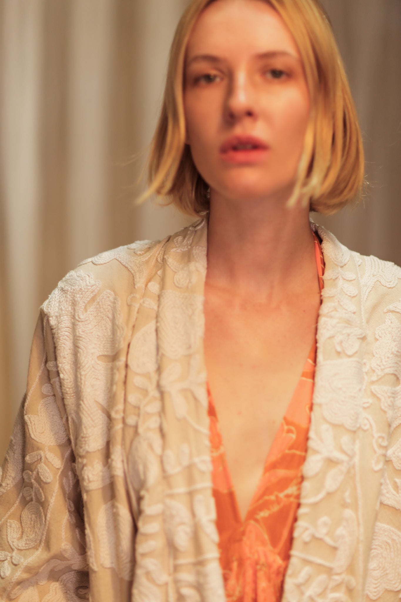 SUZANI KIMONO SNOW FLAKES - BANGKOK TAILOR CLOTHING STORE - HANDMADE CLOTHING