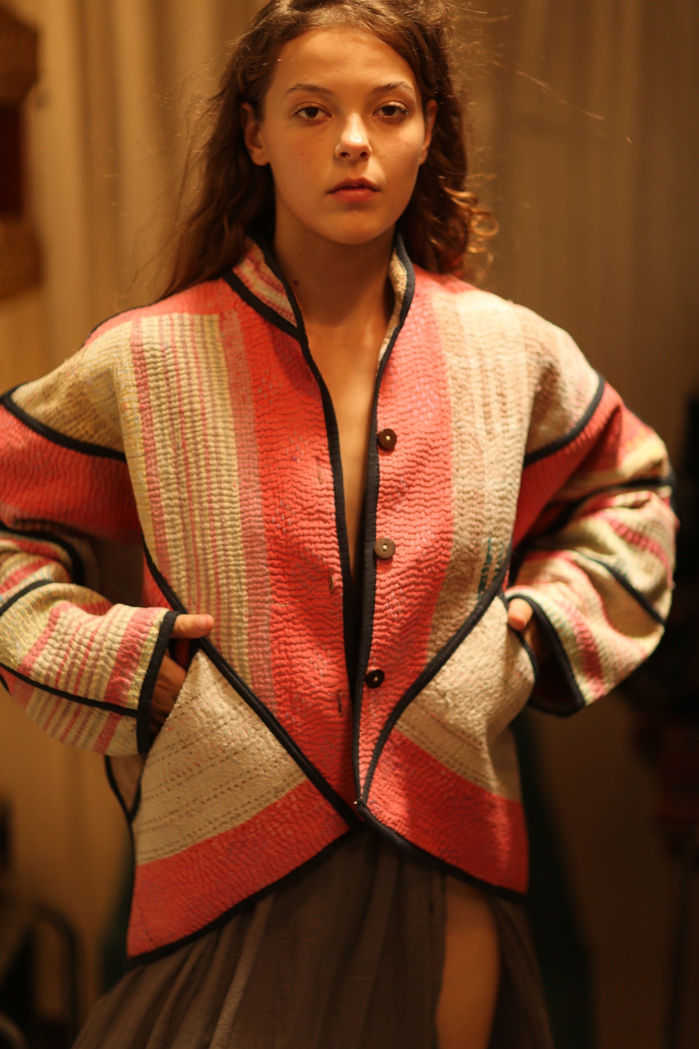THEO KANTHA BOMBER JACKET - BANGKOK TAILOR CLOTHING STORE - HANDMADE CLOTHING