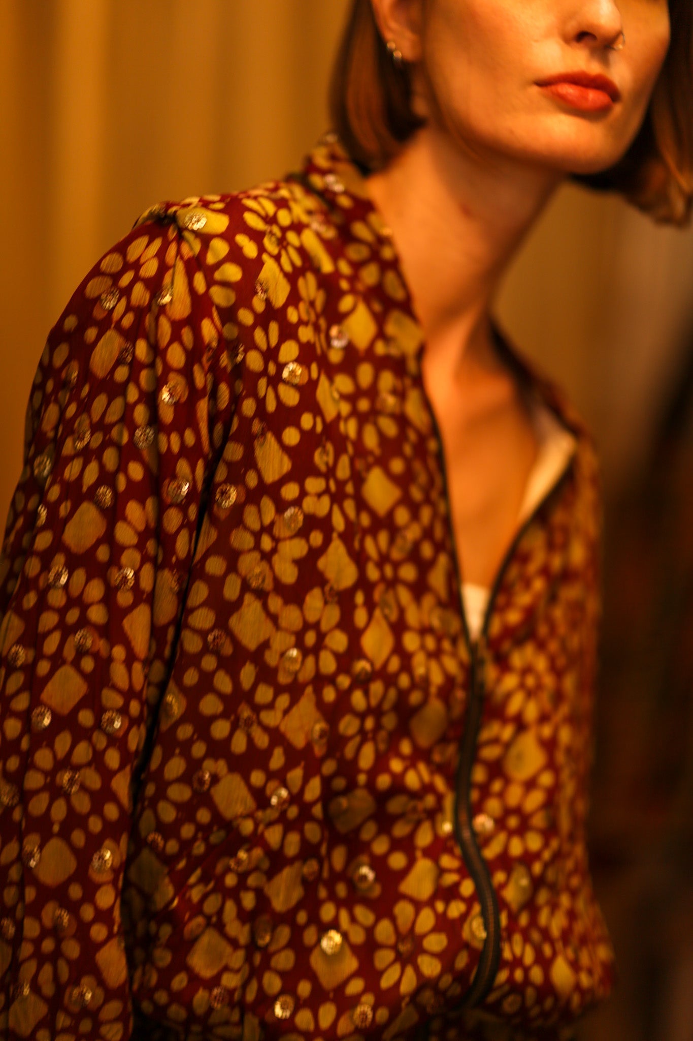 TOBIAS SILK EMBROIDERED BOMBER JACKET - BANGKOK TAILOR CLOTHING STORE - HANDMADE CLOTHING